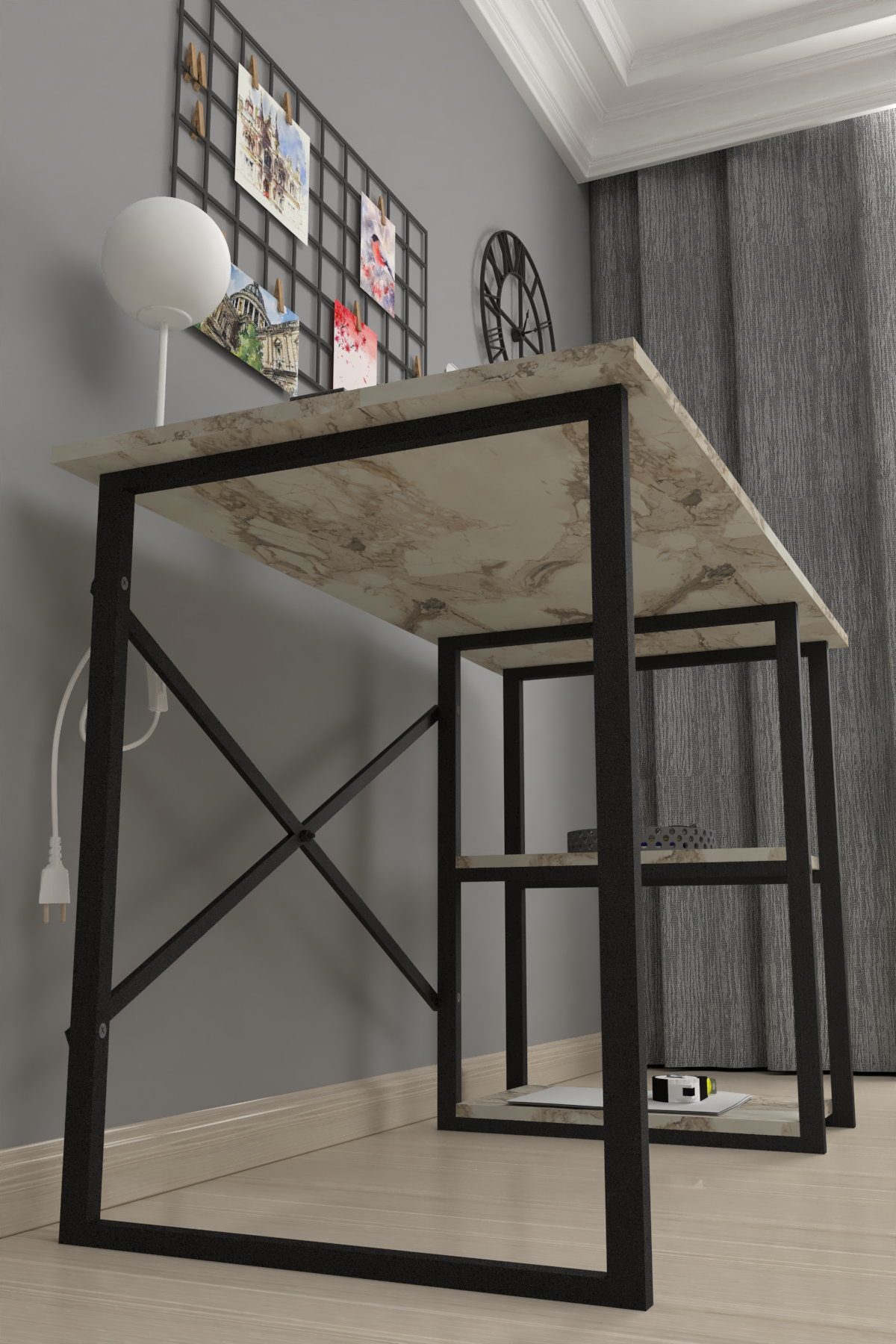 Bofigo 2 Shelf Study Desk 60x120 cm  Efes