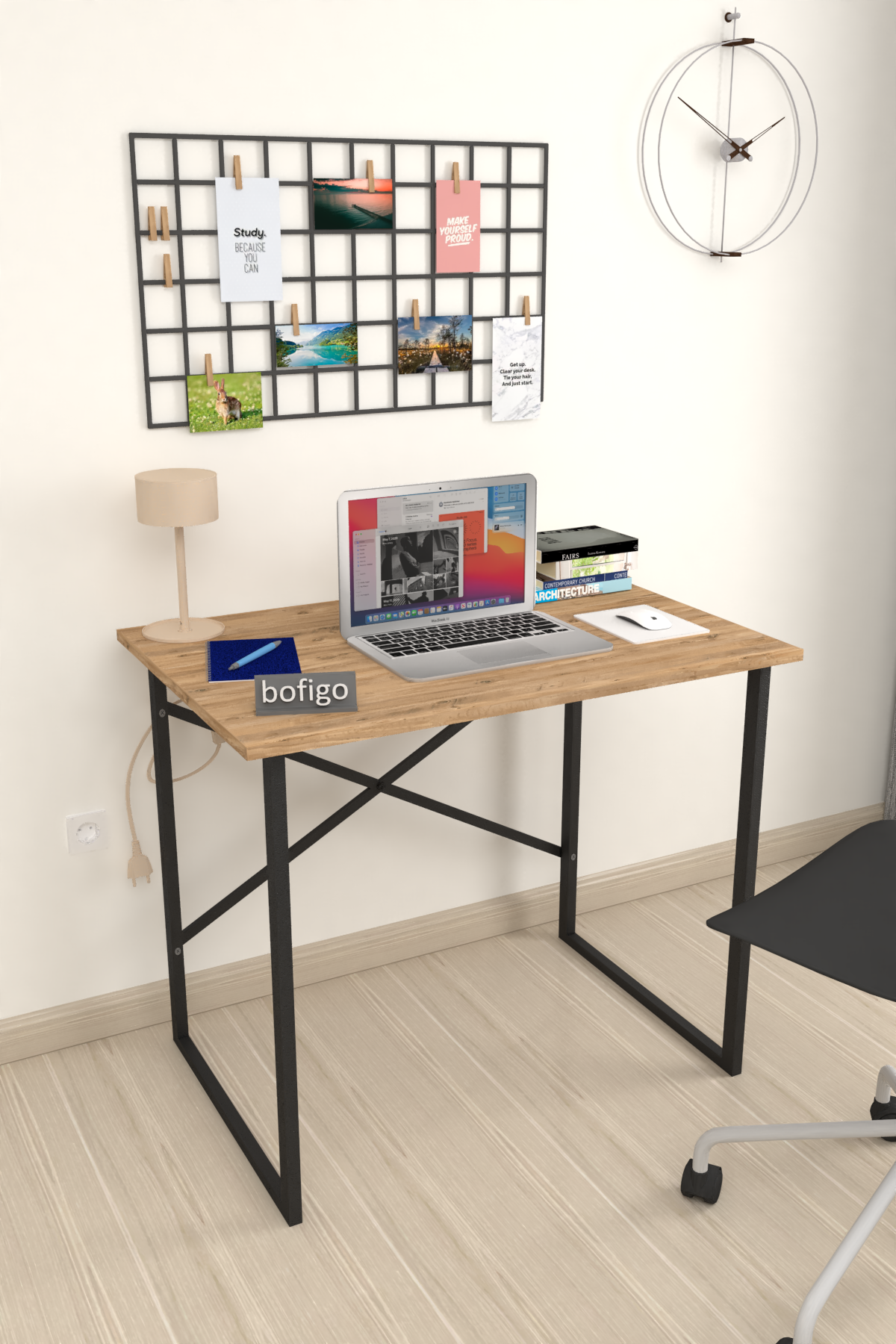 Bofigo Study Desk 60x90 cm Pine