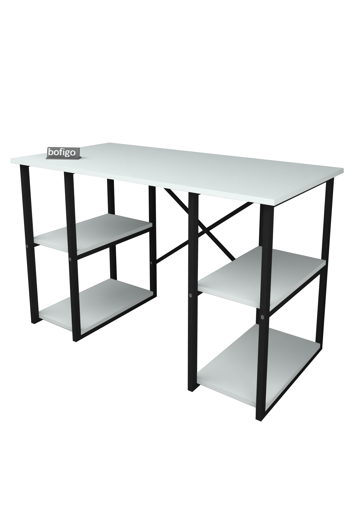 Bofigo 4 Shelf Desk 60x120 cm White