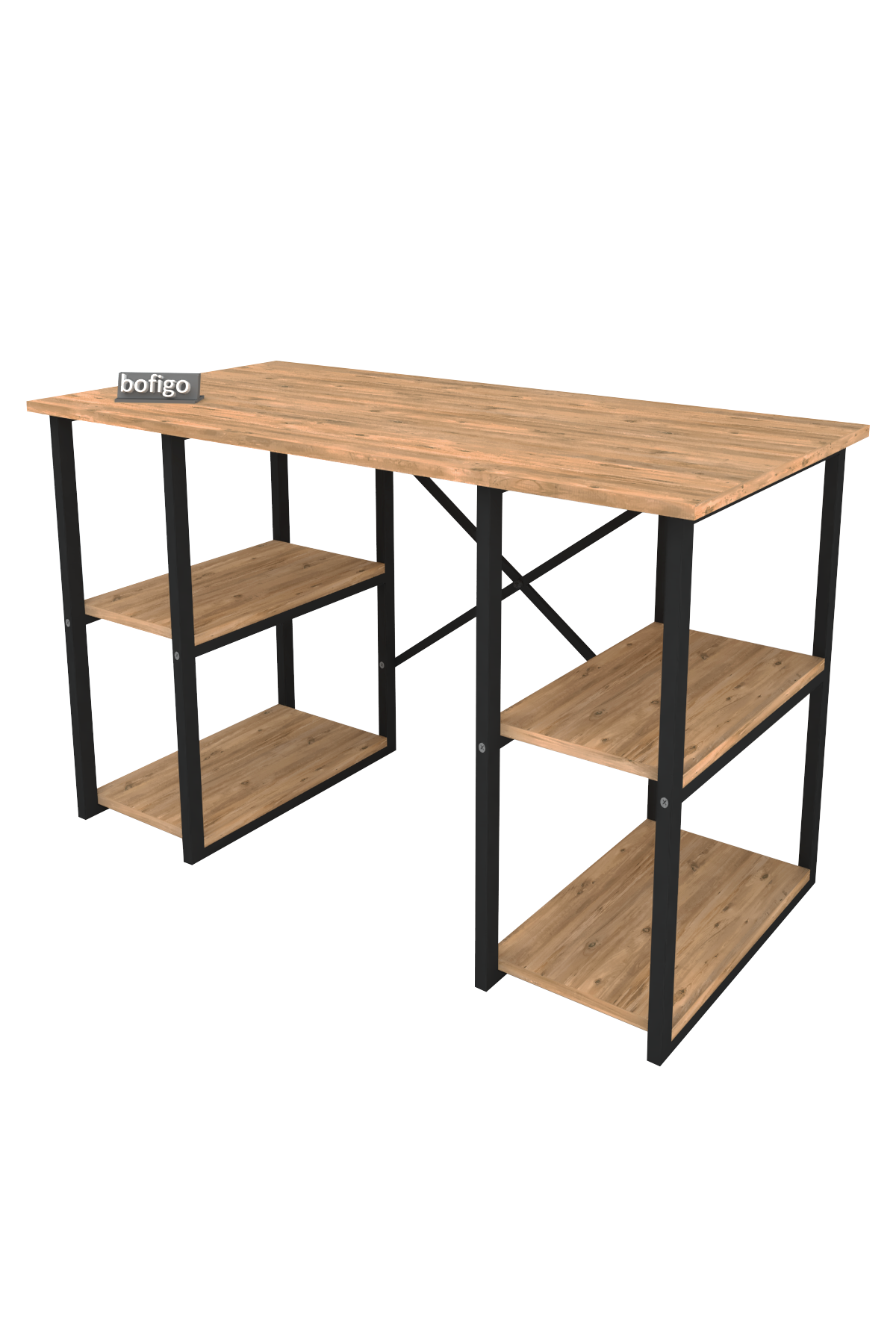 Bofigo 4 Shelf Desk 60x120 cm Pine