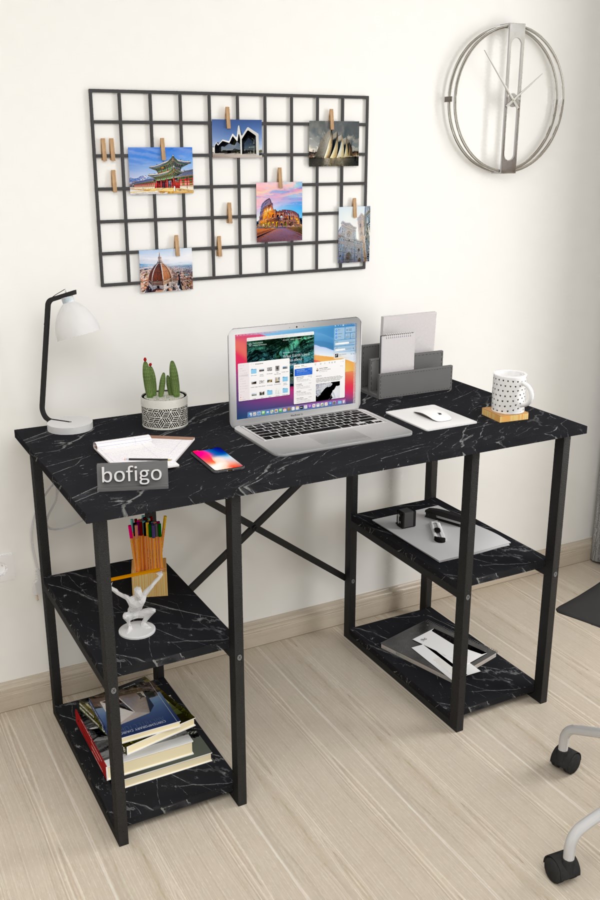 20-04-03 60x120 Cm 4 Shelves Study Desk BENDIR