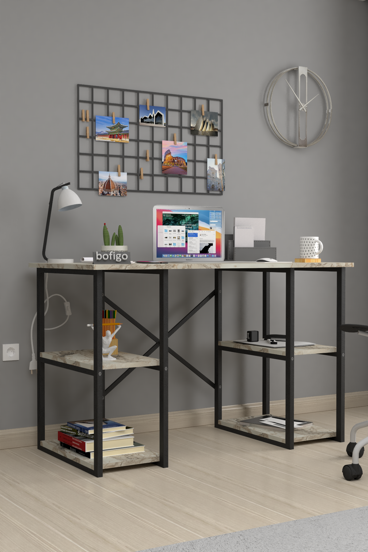 Bofigo 4 Shelf Desk 60x120 cm Efes