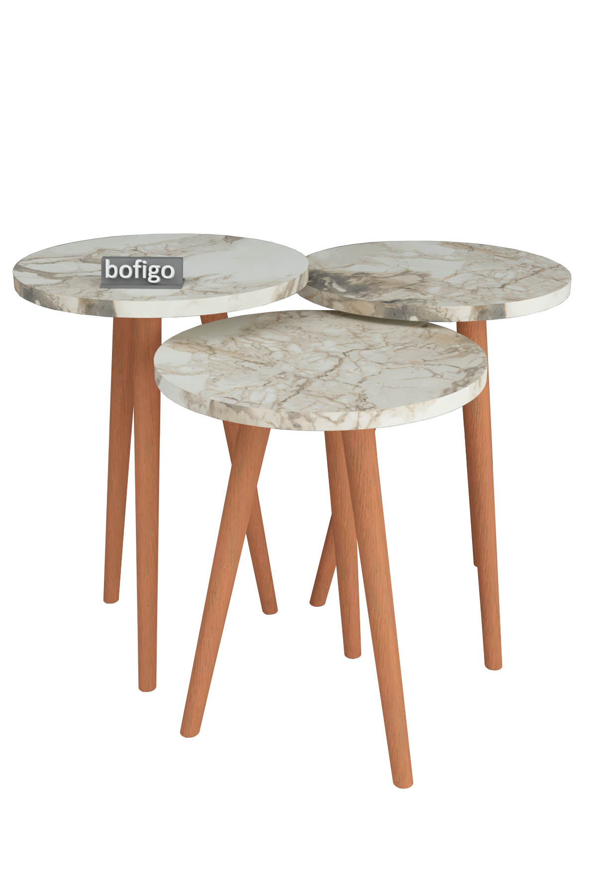 Bofigo Wooden Leg Nesting Table Efes