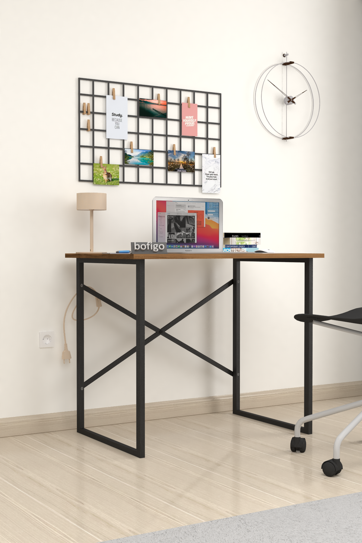 Bofigo Study Desk 60x90 cm Walnut