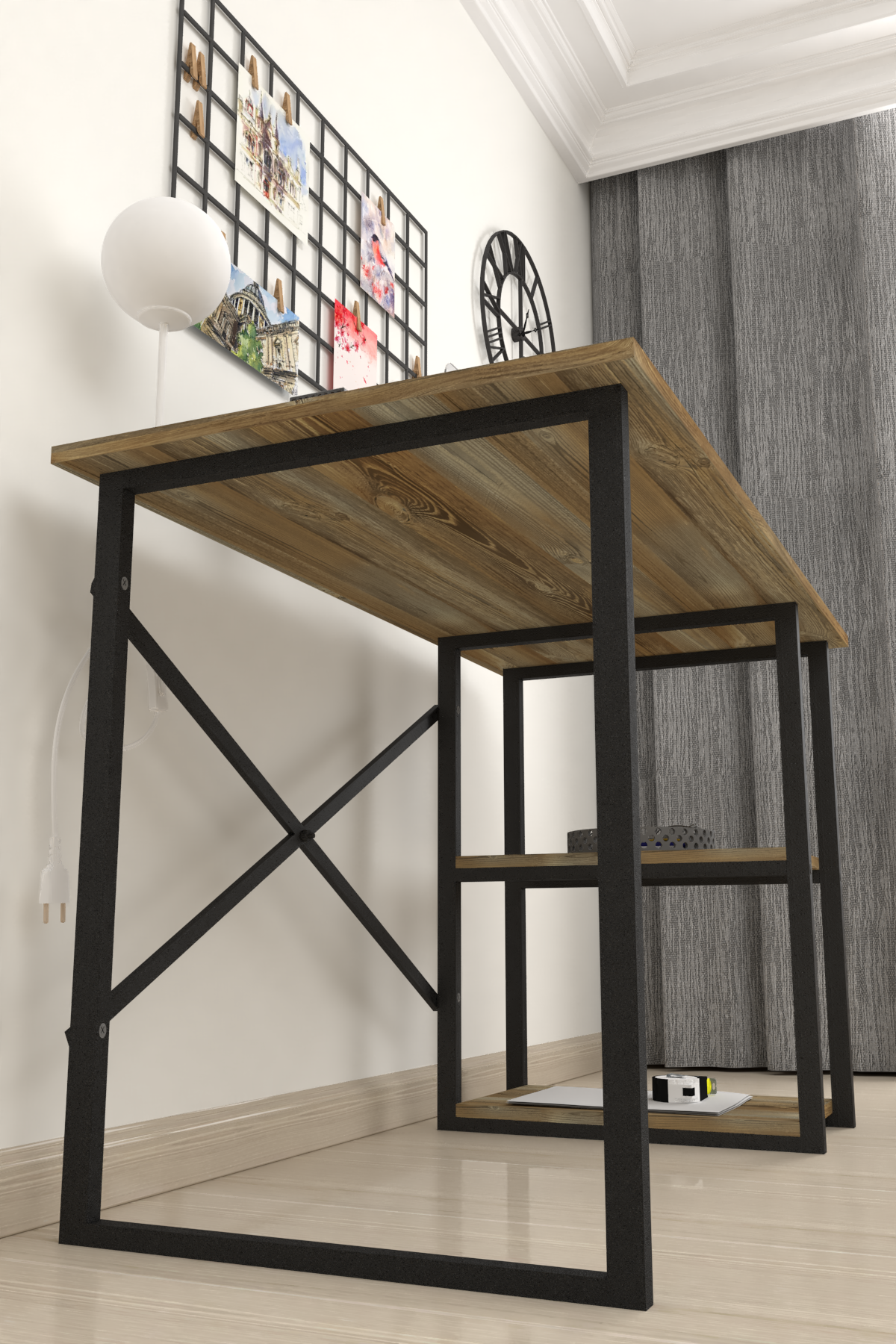 Bofigo 2 Shelf Study Desk 60x120 cm  Patik
