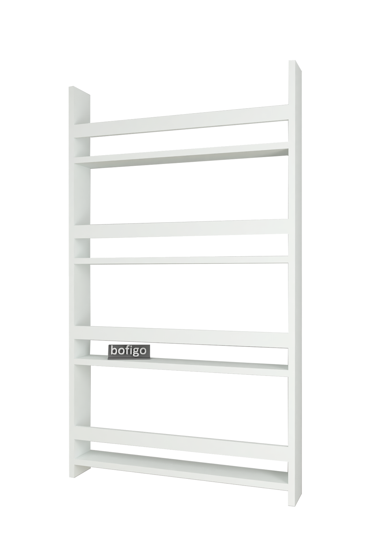Bofigo 4 Shelves 120 x 70 Cm Montessori Bookshelf Educational Children's Bookcase White