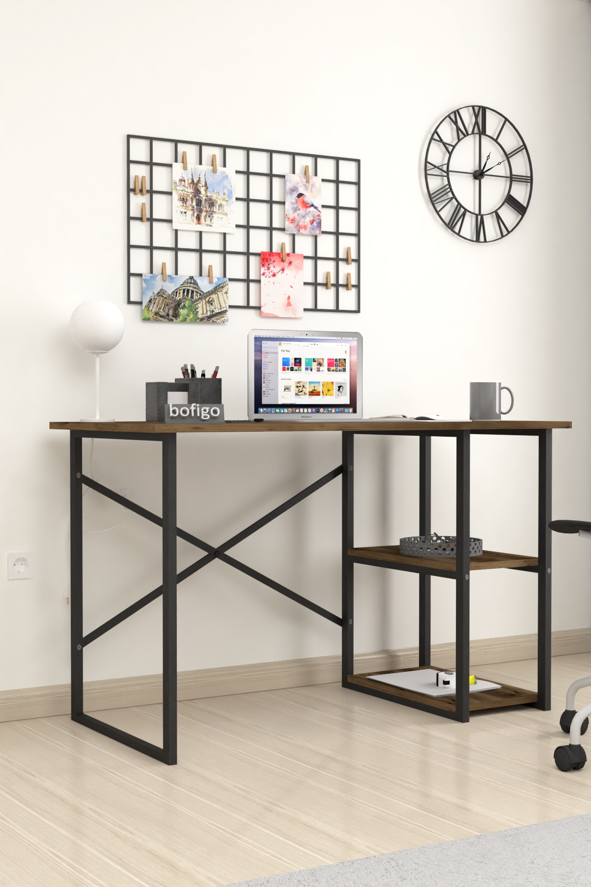 Bofigo 2 Shelf Desk 60x120 cm Patik