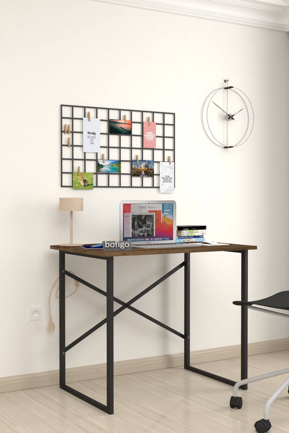 20-01-17 60x90 Cm Metal Study Desk LIDYA