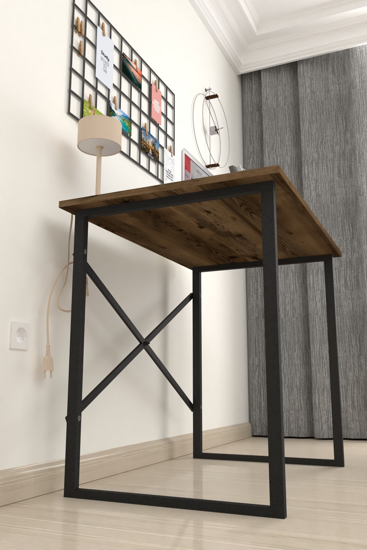 20-01-17 60x90 Cm Metal Study Desk LIDYA