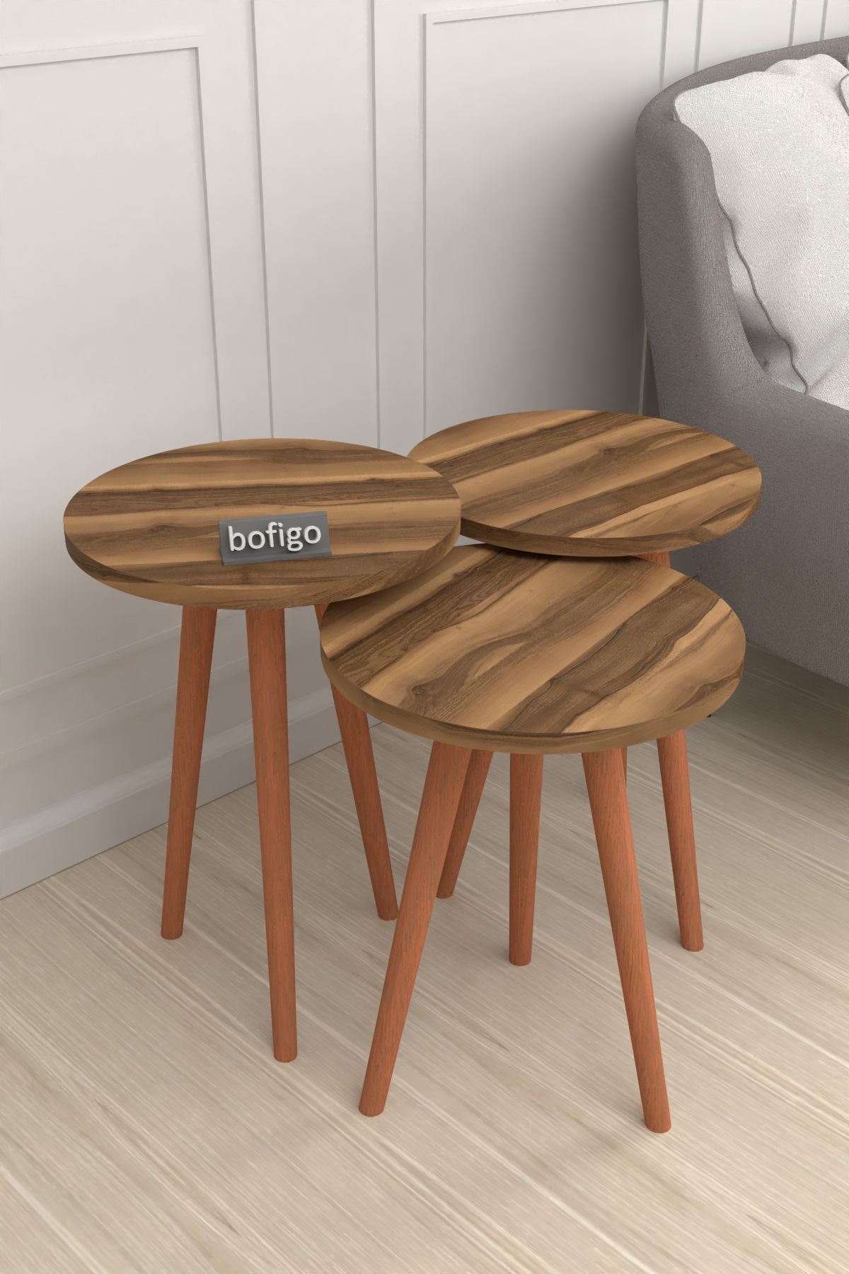 Bofigo Wooden Leg Nesting Table Bendir