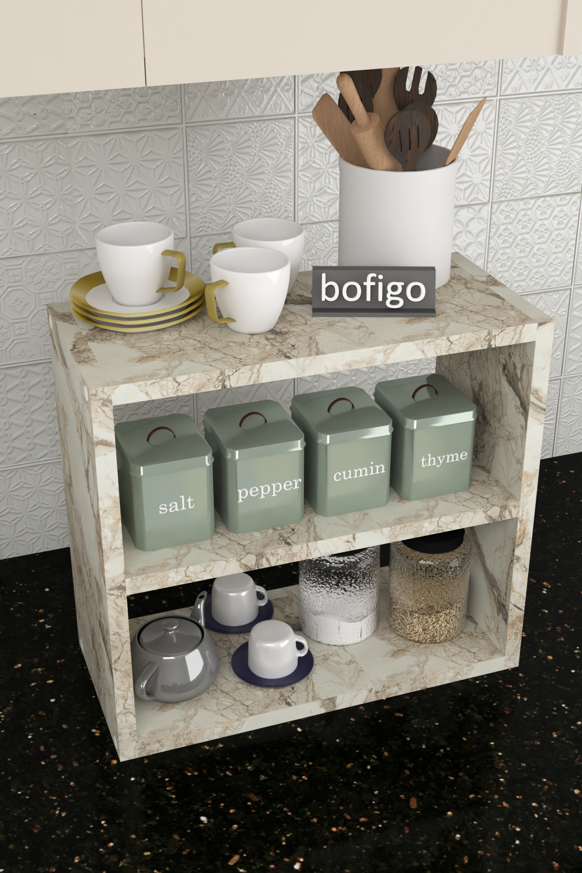 Bofigo Counter Top Shelf Spice Rack Efes