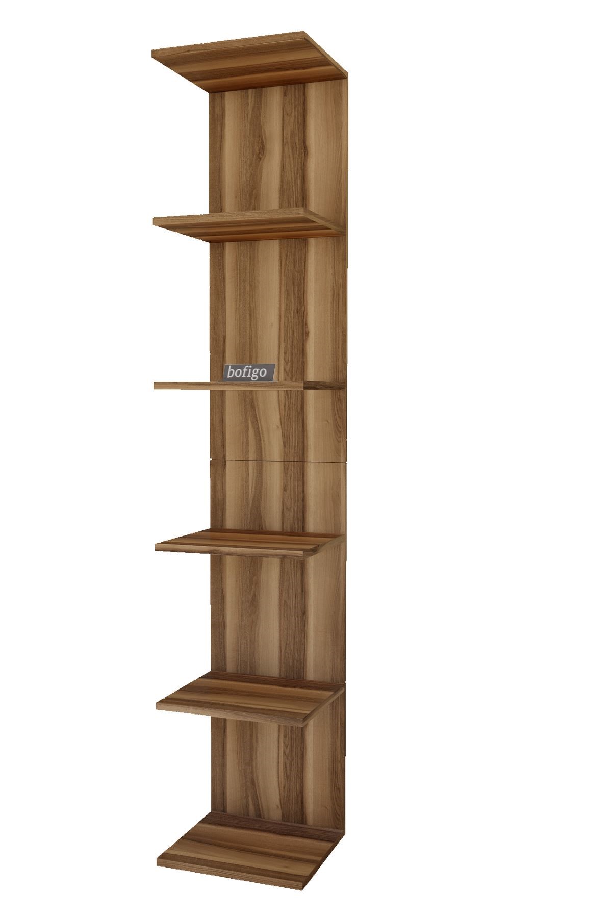 15-07-07 Wall Mounted Bookcase WALNUT