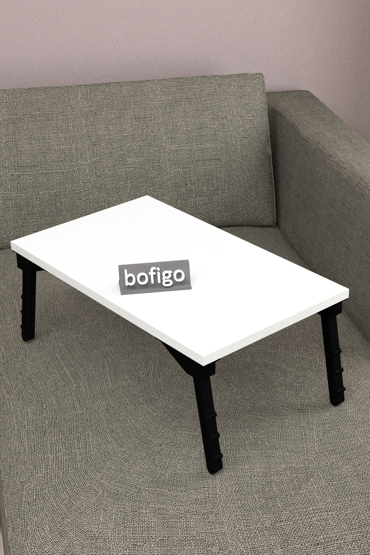 Bofigo Laptop Sehpası Kahvaltı Masası Çalışma Sehpası Beyaz