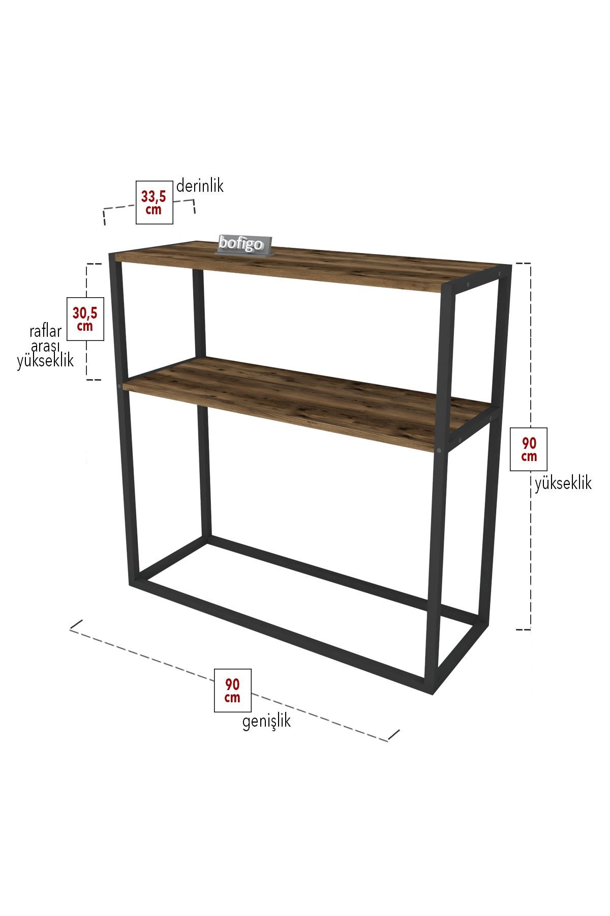 Bofigo Metal Ayaklı Dresuar Dekoratif Raflı Dresuar Konsol Metal Dresuar Tunç Lidya