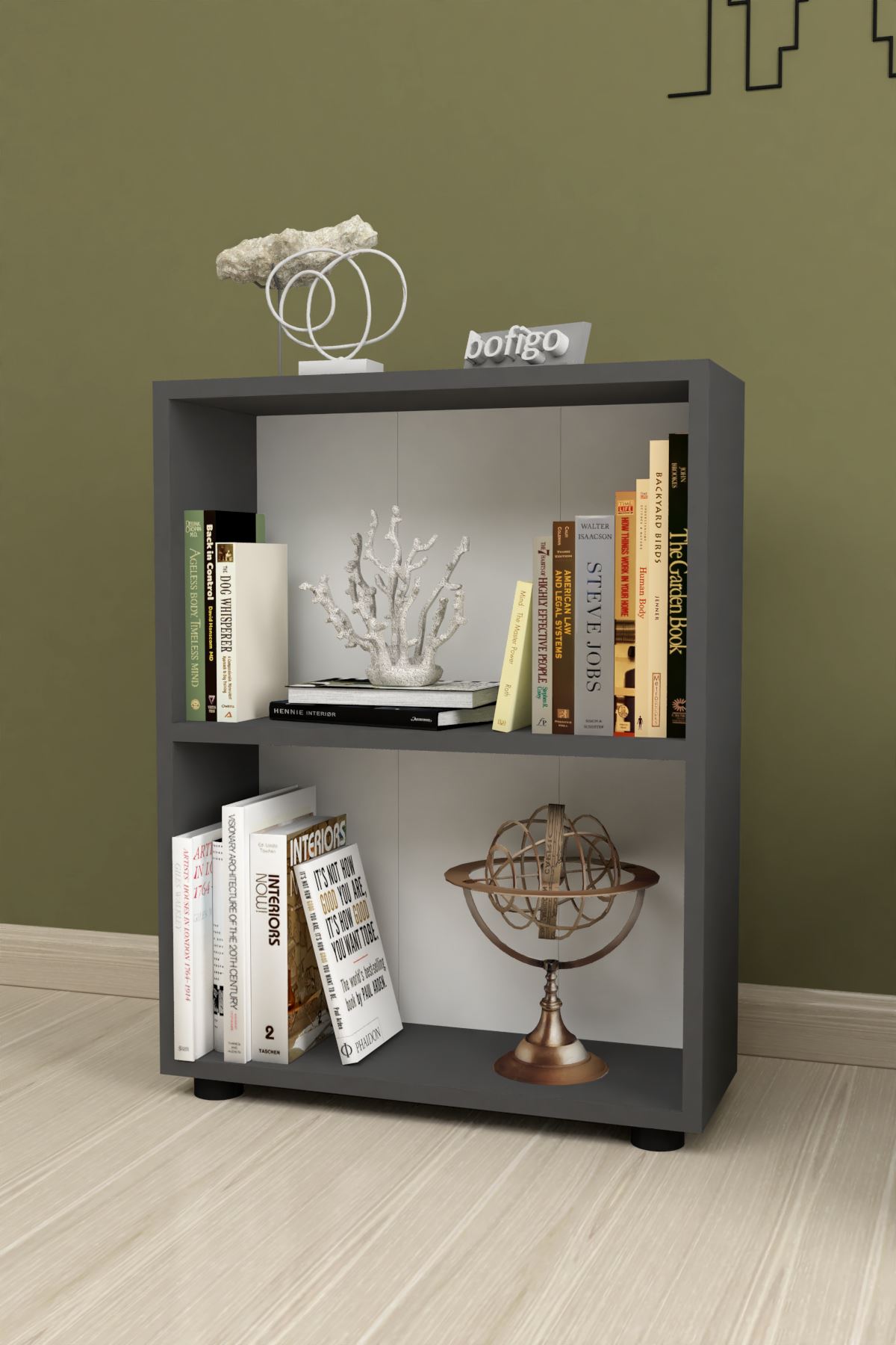 Bofigo Decorative 3 Shelves Bookcase White