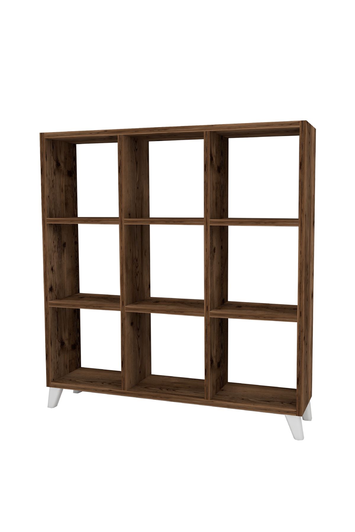 Bofigo Cube Bookshelf with 9 Sections and Shelves Square Bookcase Library Lidya