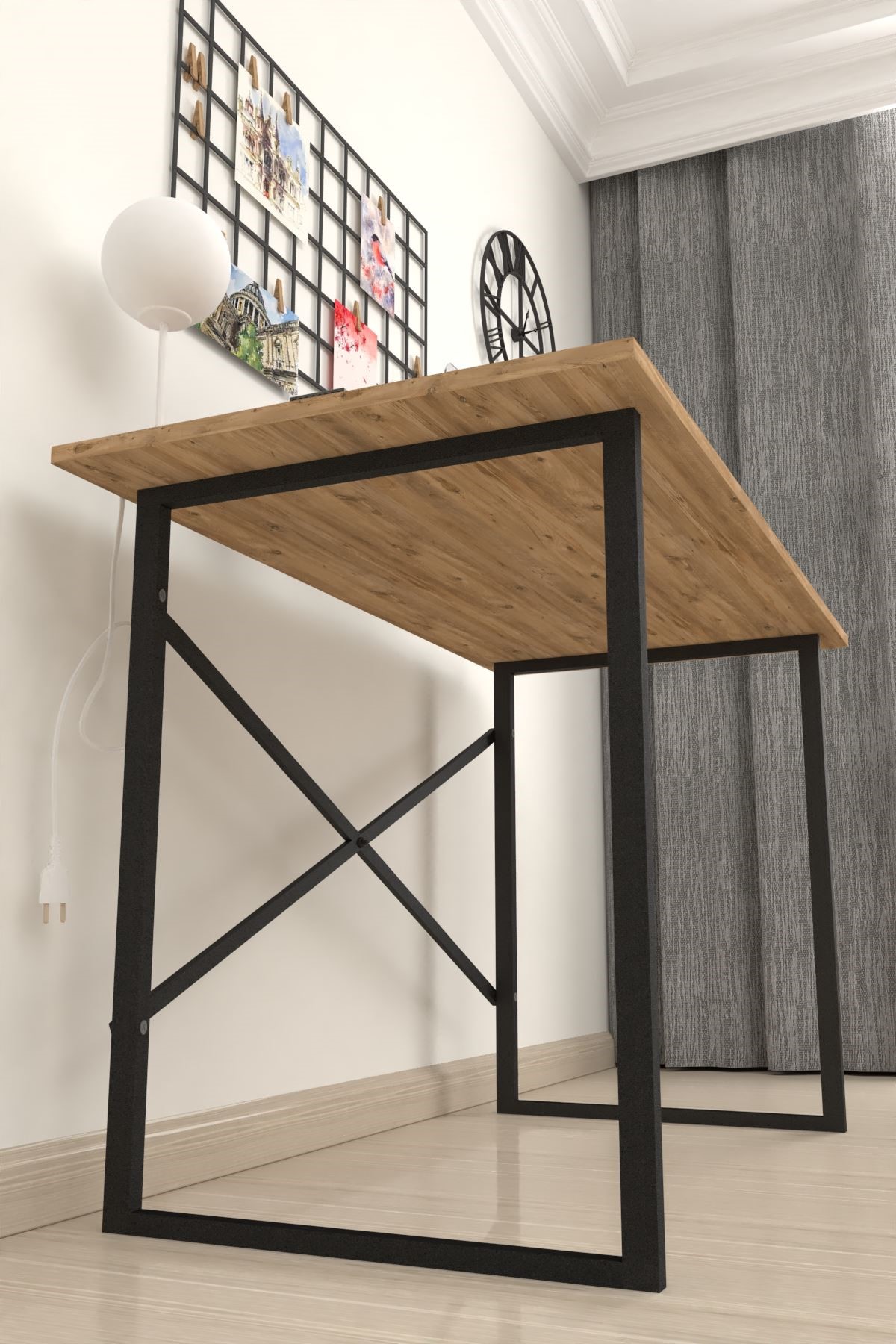 20-05-02 60x120 Cm Metal Study Desk PINE