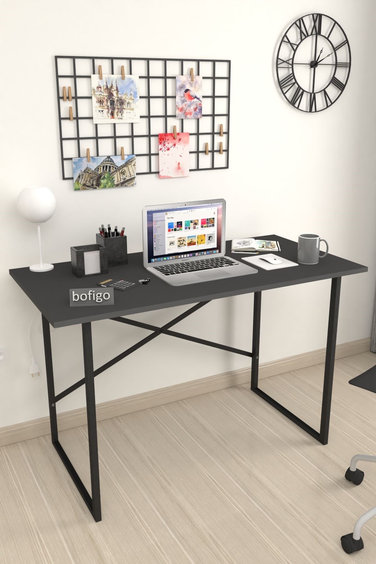 20-05-08 60x120 Cm Metal Study Desk ANTHRACITE