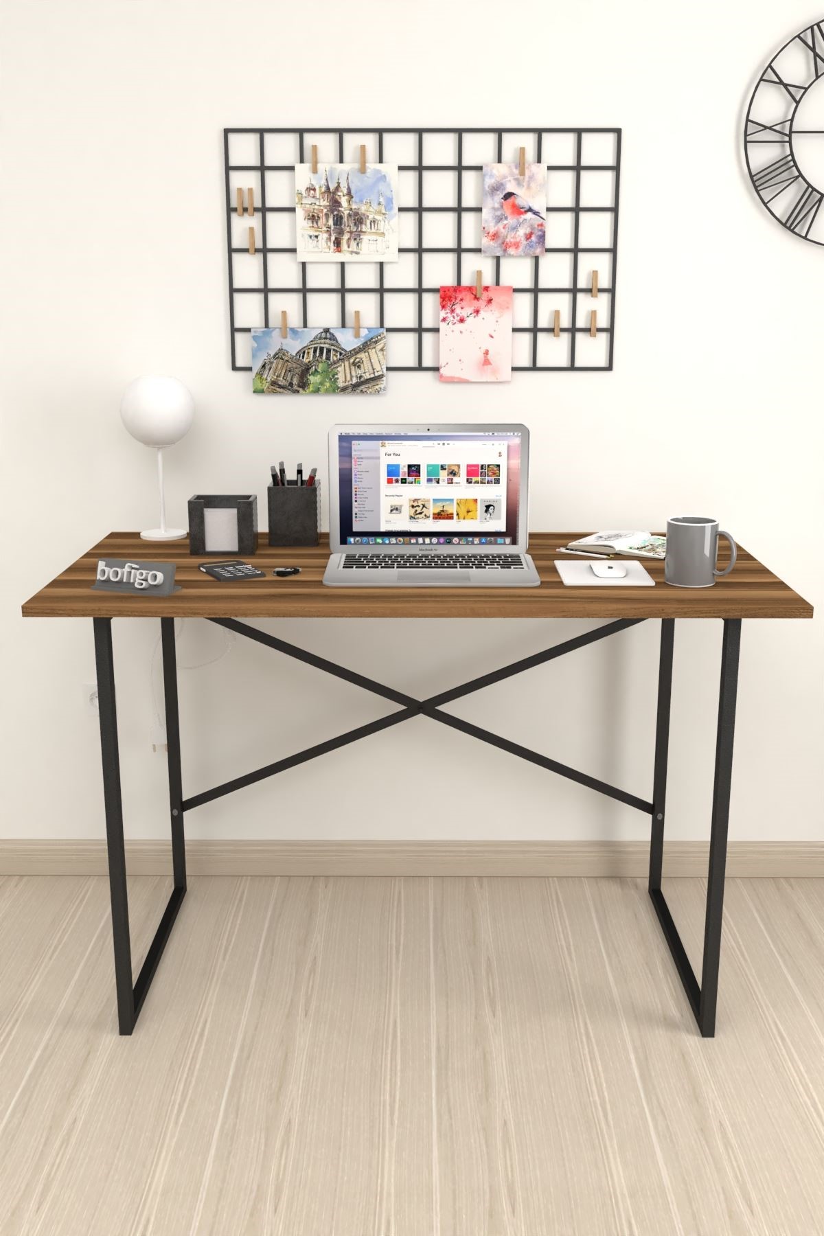 Bofigo 60x120 cm Çalışma Masası Bilgisayar Masası Ofis Ders Yemek Masası Orwell Ceviz