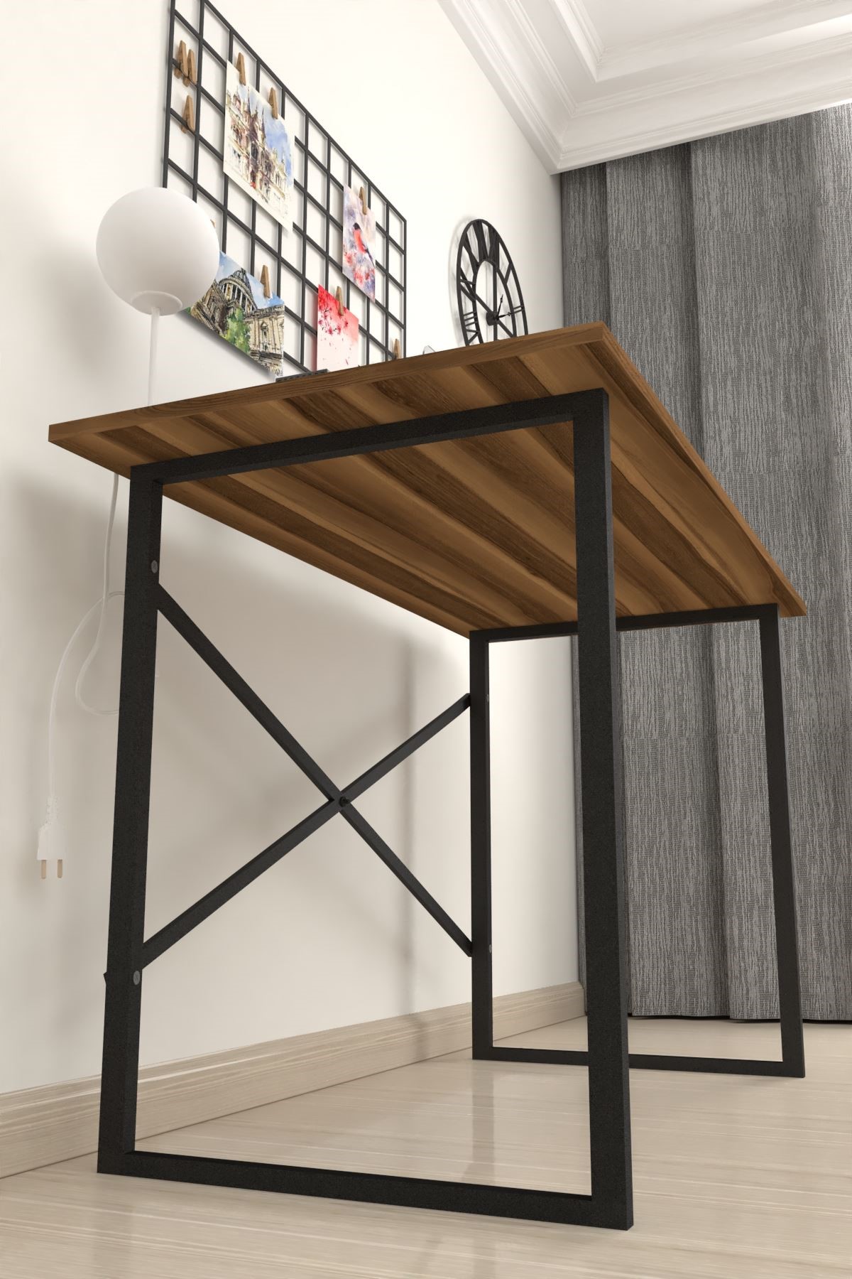 Bofigo 60x120 cm Çalışma Masası Bilgisayar Masası Ofis Ders Yemek Masası Orwell Ceviz