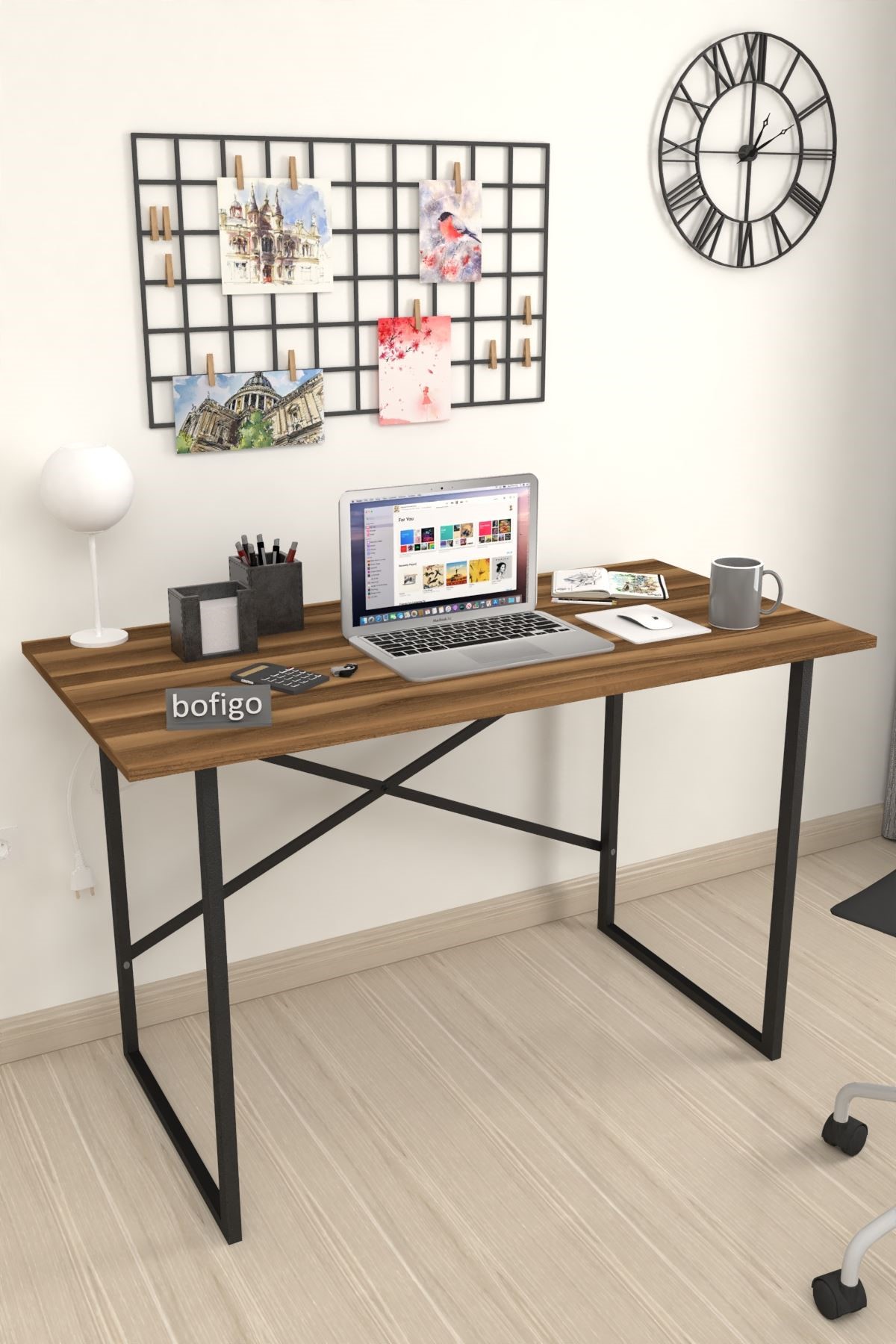 Bofigo 60x120 cm Çalışma Masası Bilgisayar Masası Ofis Ders Yemek Masası Orwell Ceviz