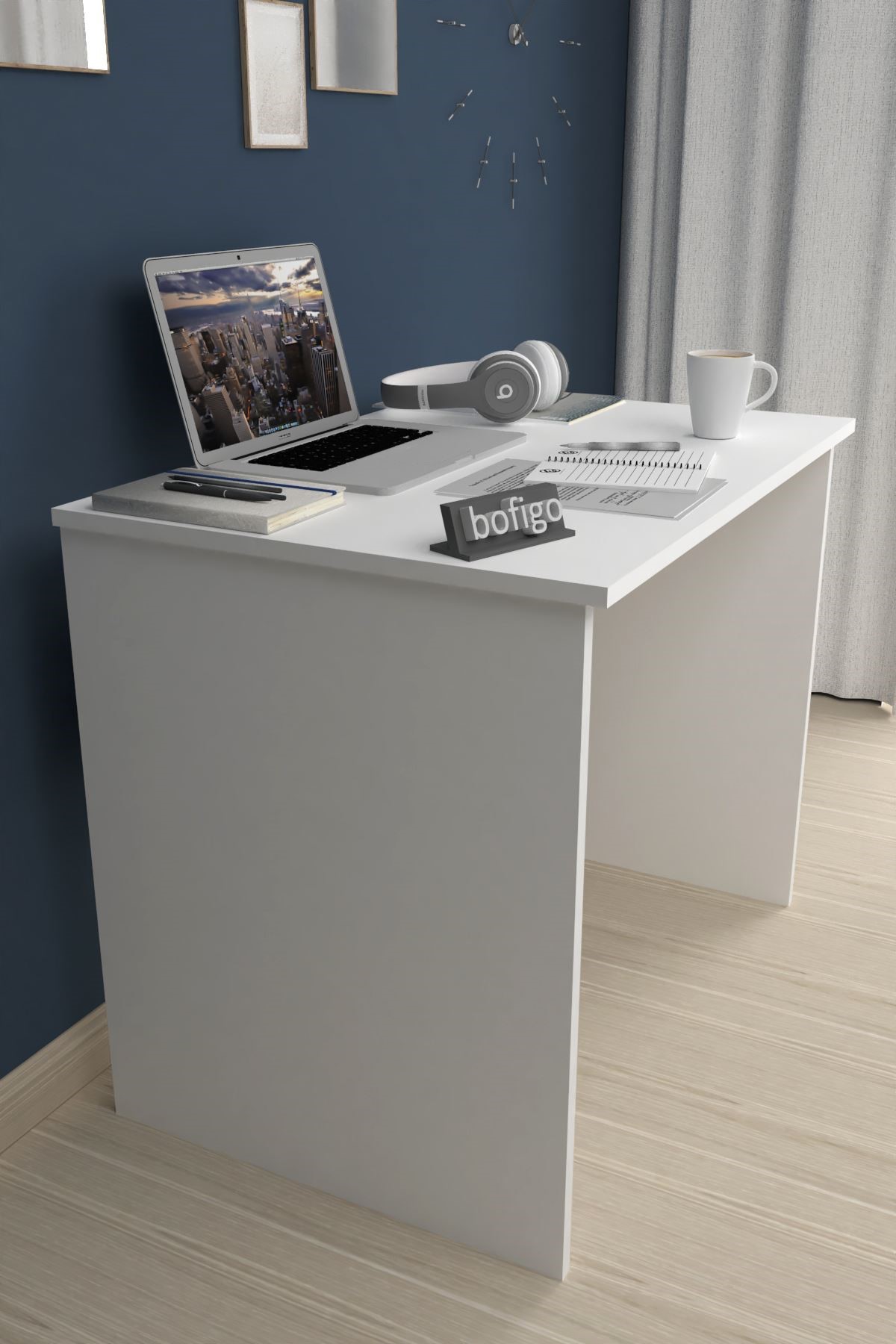 Bofigo 60x90 cm Çalışma Masası Bilgisayar Masası Ofis Masası Ders Masası Pamuk Beyaz