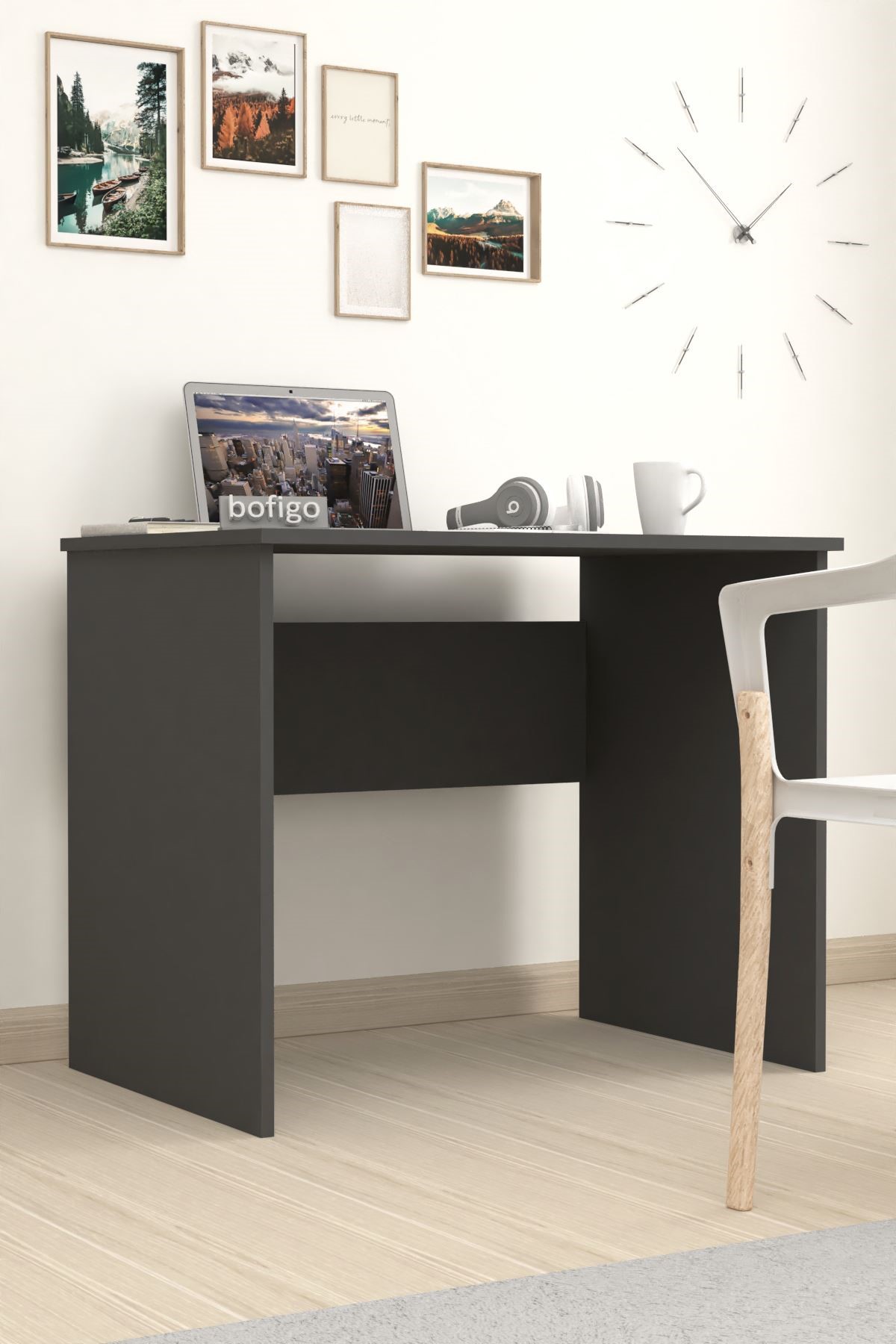 Bofigo 60x90 cm Çalışma Masası Bilgisayar Masası Ofis Masası Ders Masası Pamuk Antrasit