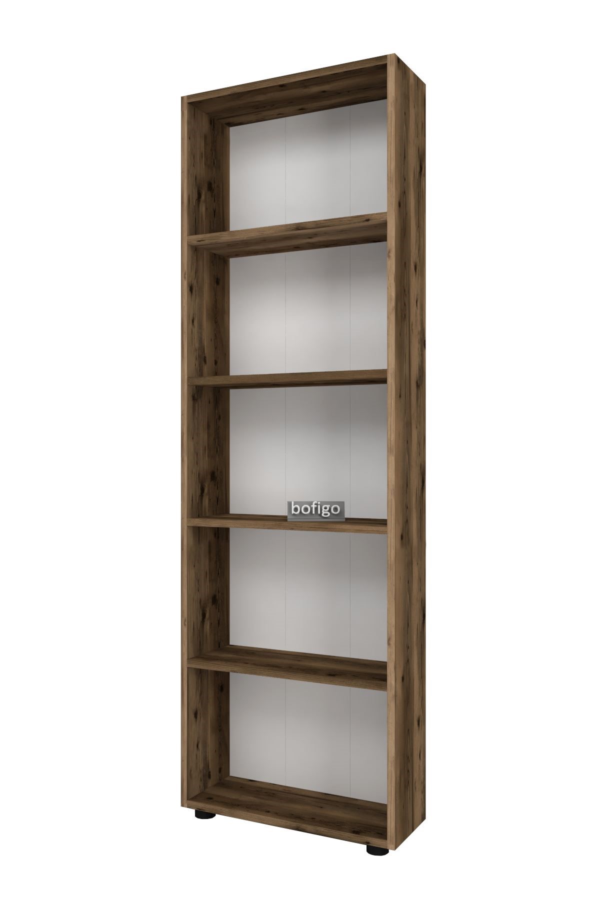 Bofigo Dekoratif 5 Raflı Kitaplık Modern Kitaplık Çınar Lidya