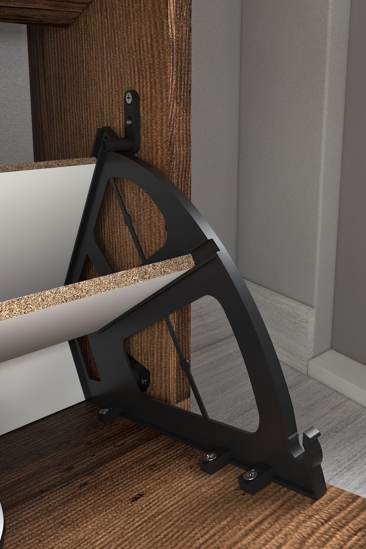 Bofigo Düşer Kapak Ayakkabılık Kayar Raflı Ayakkabılık 3 Bölmeli Ayakkabılık Melek Lidya