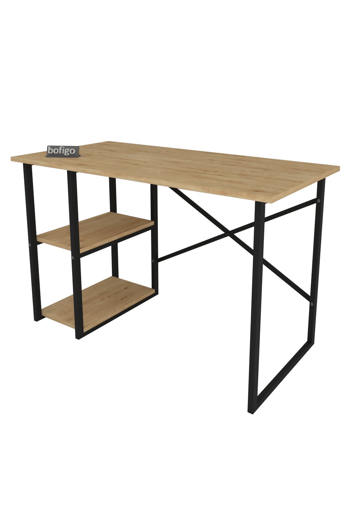 Bofigo 2 Shelf Study Desk 60x120 cm  White
