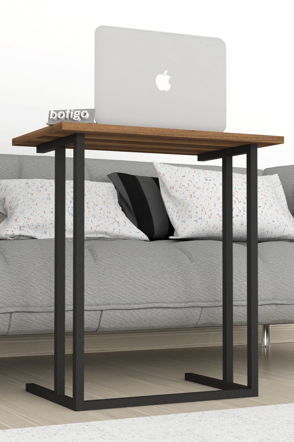 17-03-07 Metal Laptop Table WALNUT