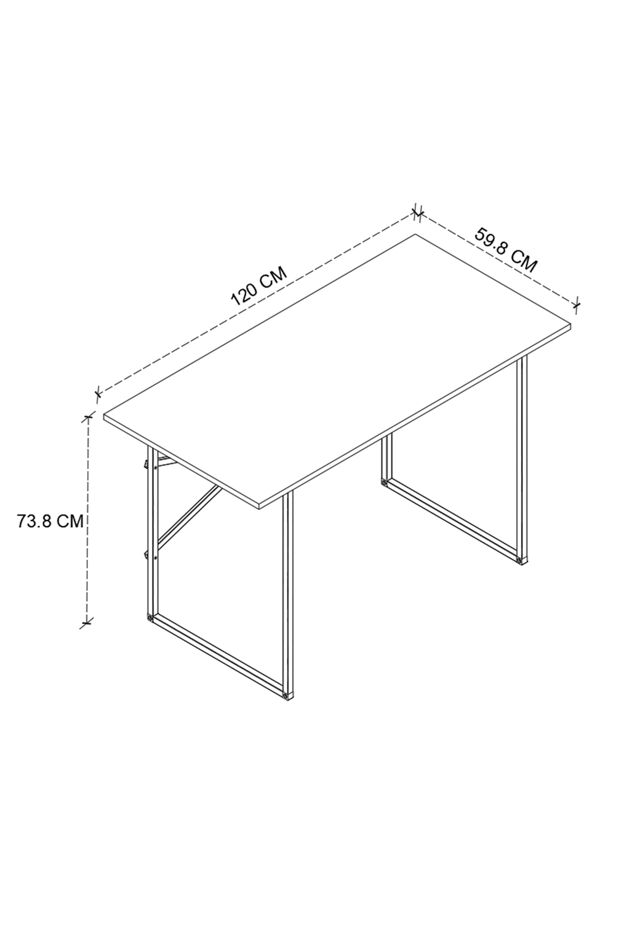 Bofigo 60x120 cm Çalışma Masası Bilgisayar Masası Ofis Ders Yemek Masası Orwell Lidya