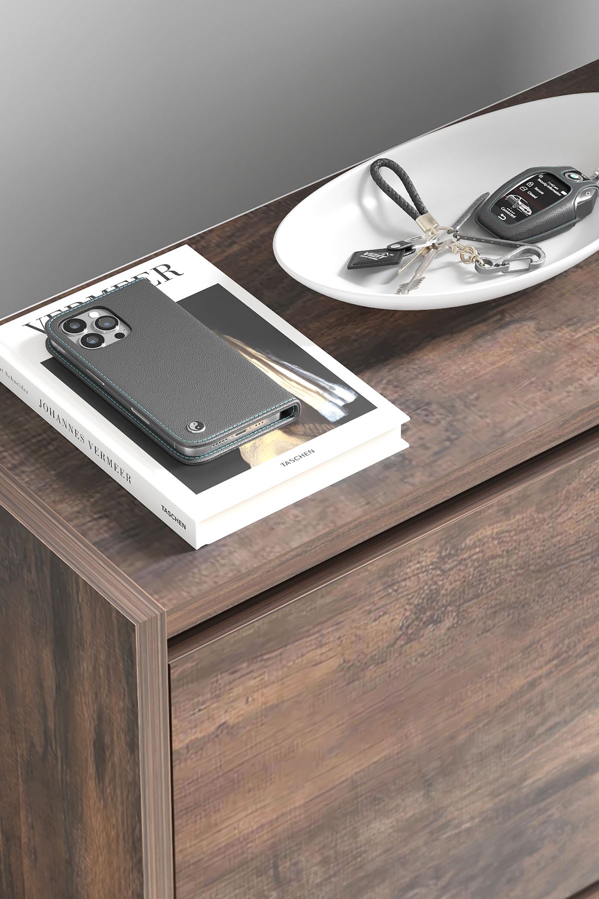 Bofigo Düşer Kapak Ayakkabılık Kayar Raflı Ayakkabılık 3 Bölmeli Ayakkabılık Melek Mars