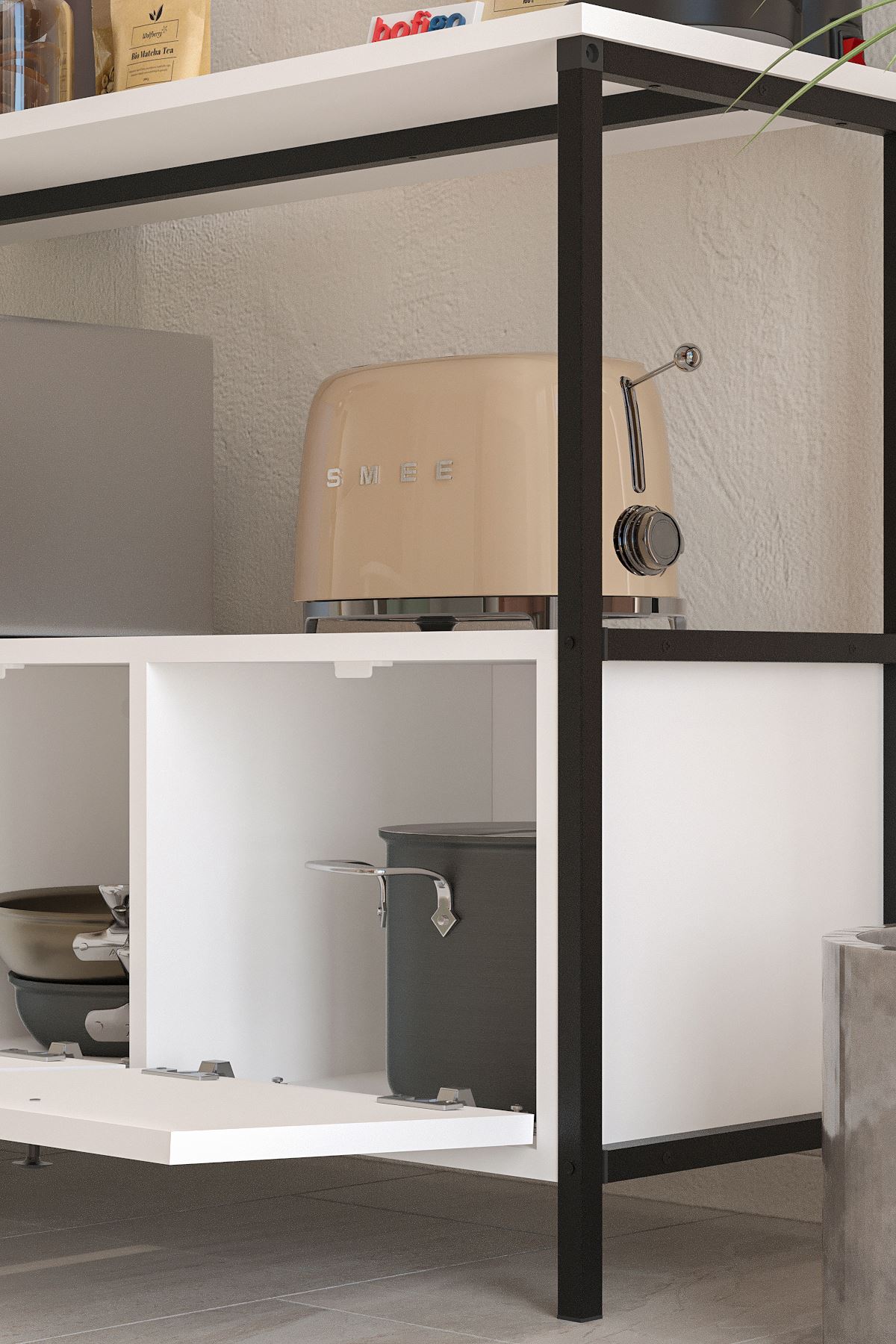 29-03-01 Console with Flap Door WHITE