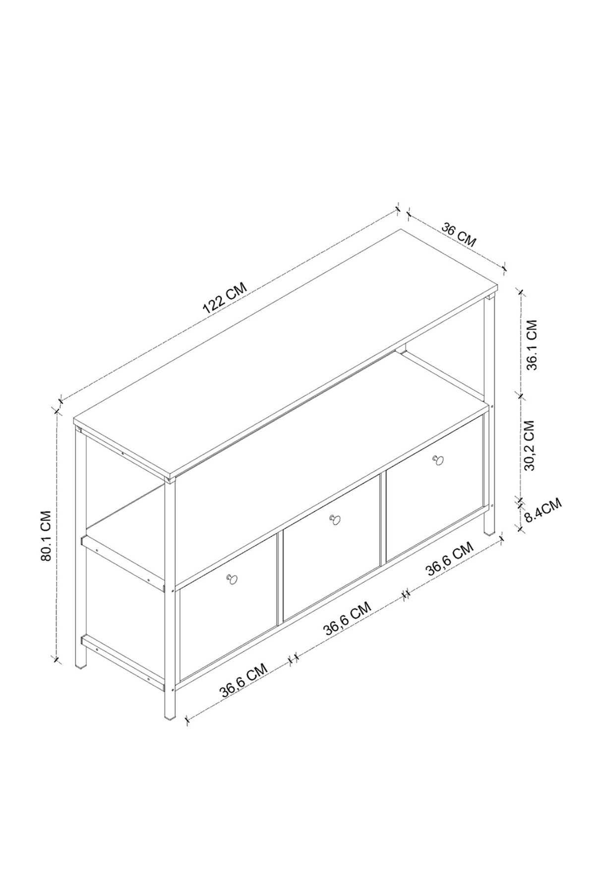 29-03-02 Console with Flap Door PINE