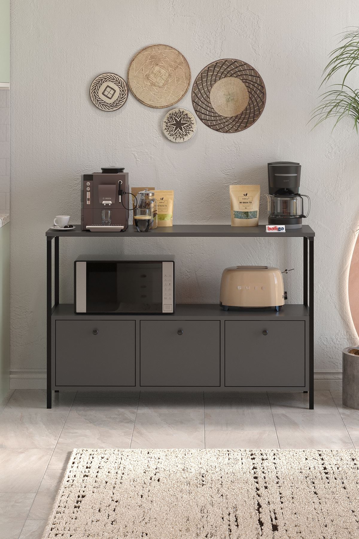 29-03-08 Console with Flap Door ANTHRACITE