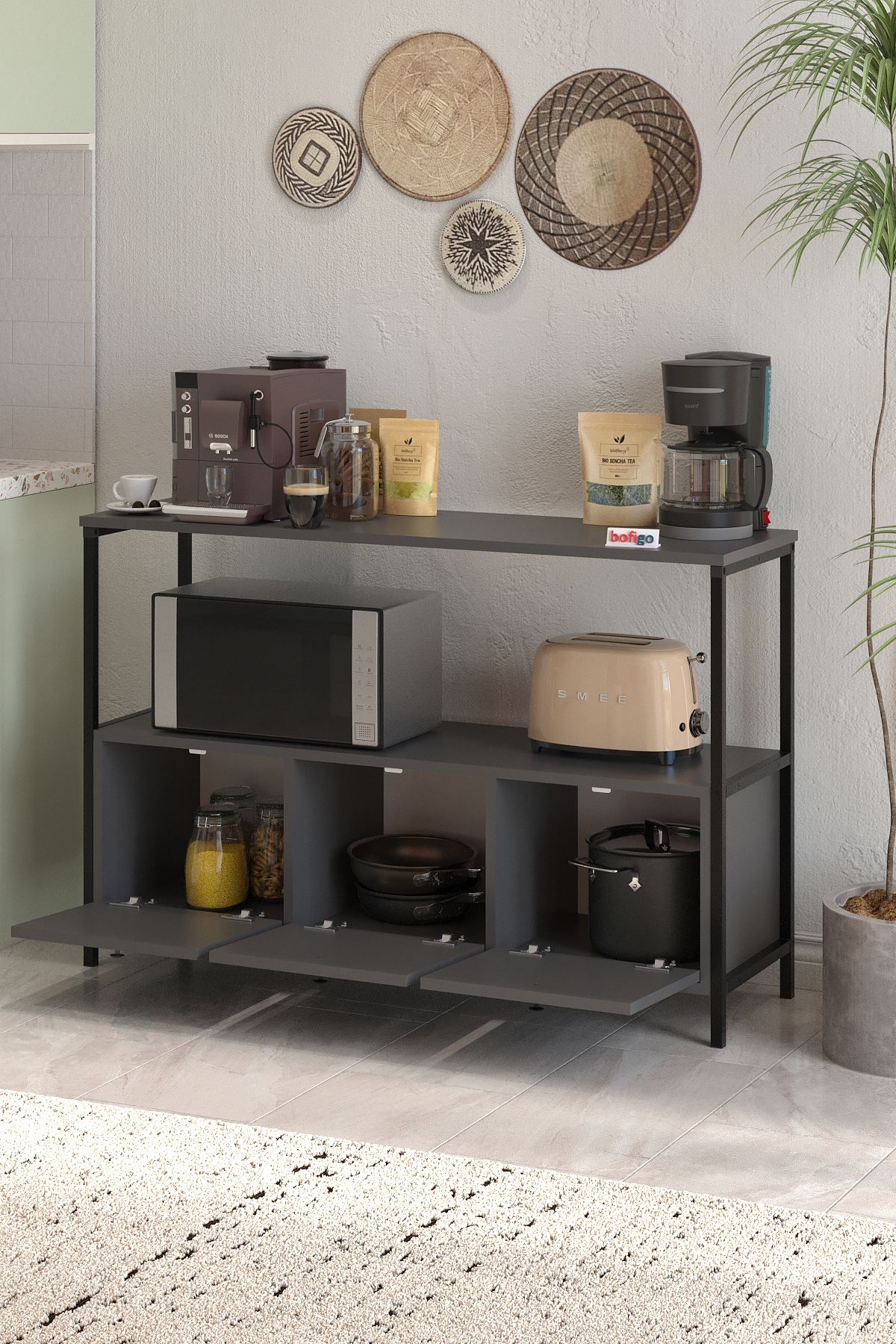 29-03-08 Console with Flap Door ANTHRACITE