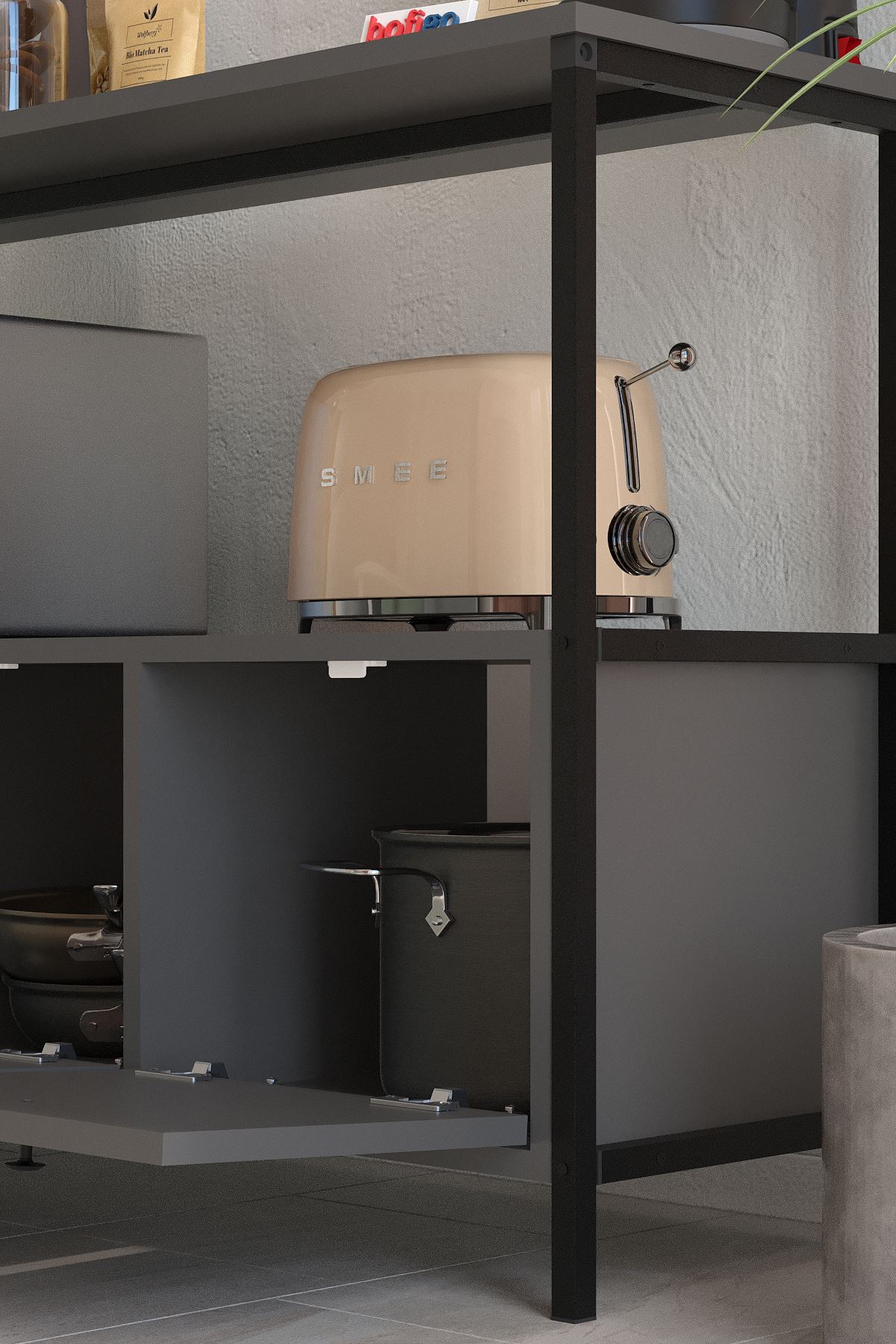 29-03-08 Console with Flap Door ANTHRACITE