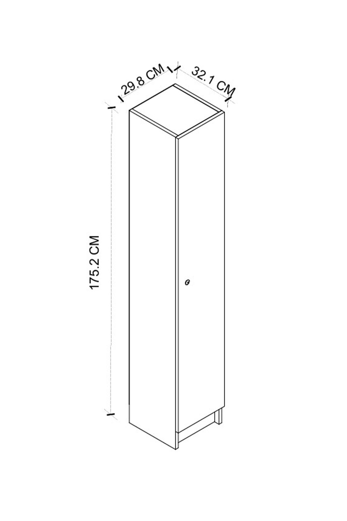 Bofigo Kapaklı 5 Bölmeli Çok Amaçlı Dolap Çok Amaçlı Mutfak Dolabı Banyo Dolabı Buket Safir Meşe