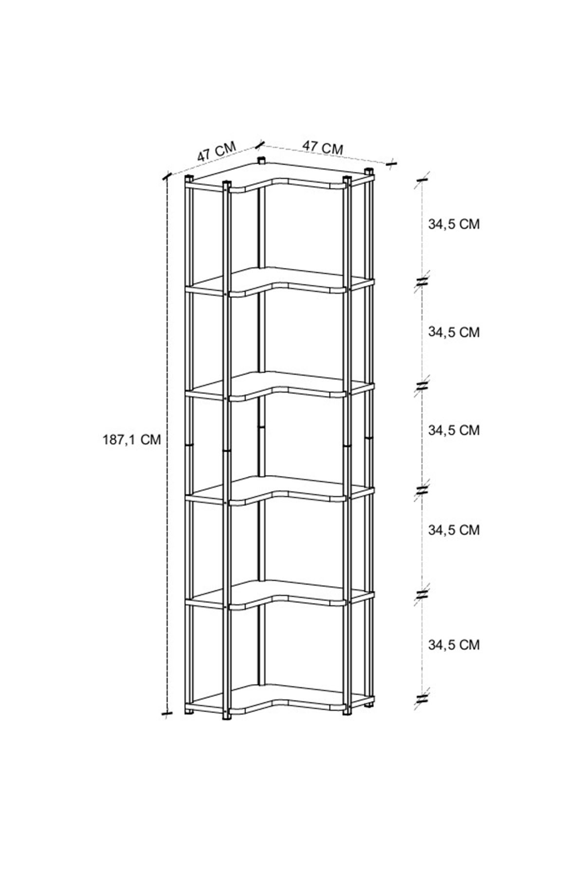 15-45-01 6-Shelf Plant Stand and Decorative Storage Rack WHITE