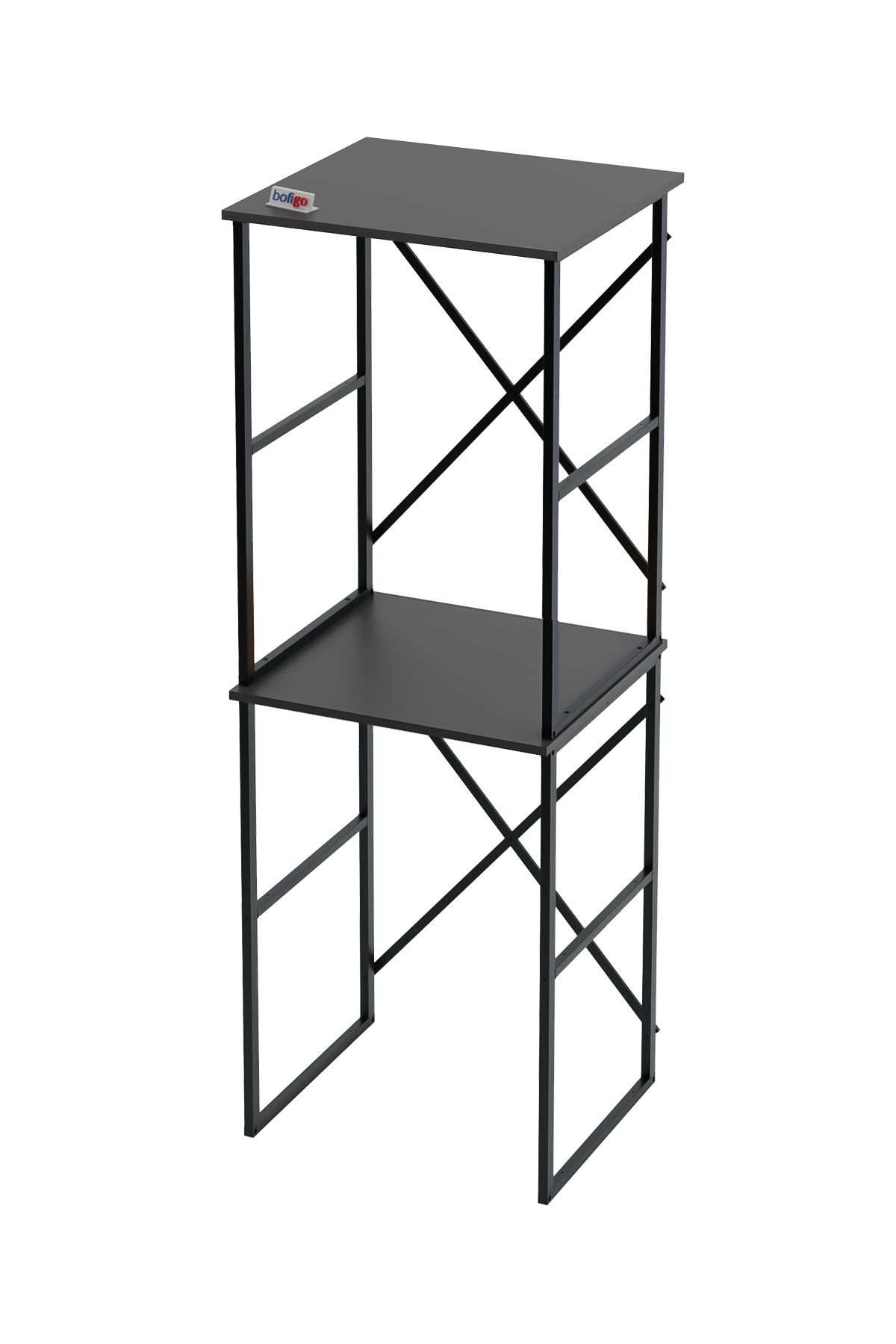 Bofigo Çamaşır Makinesi Dolabı Kurutma Makinesi Dolabı Metal Banyo Dolabı Seda Antrasit