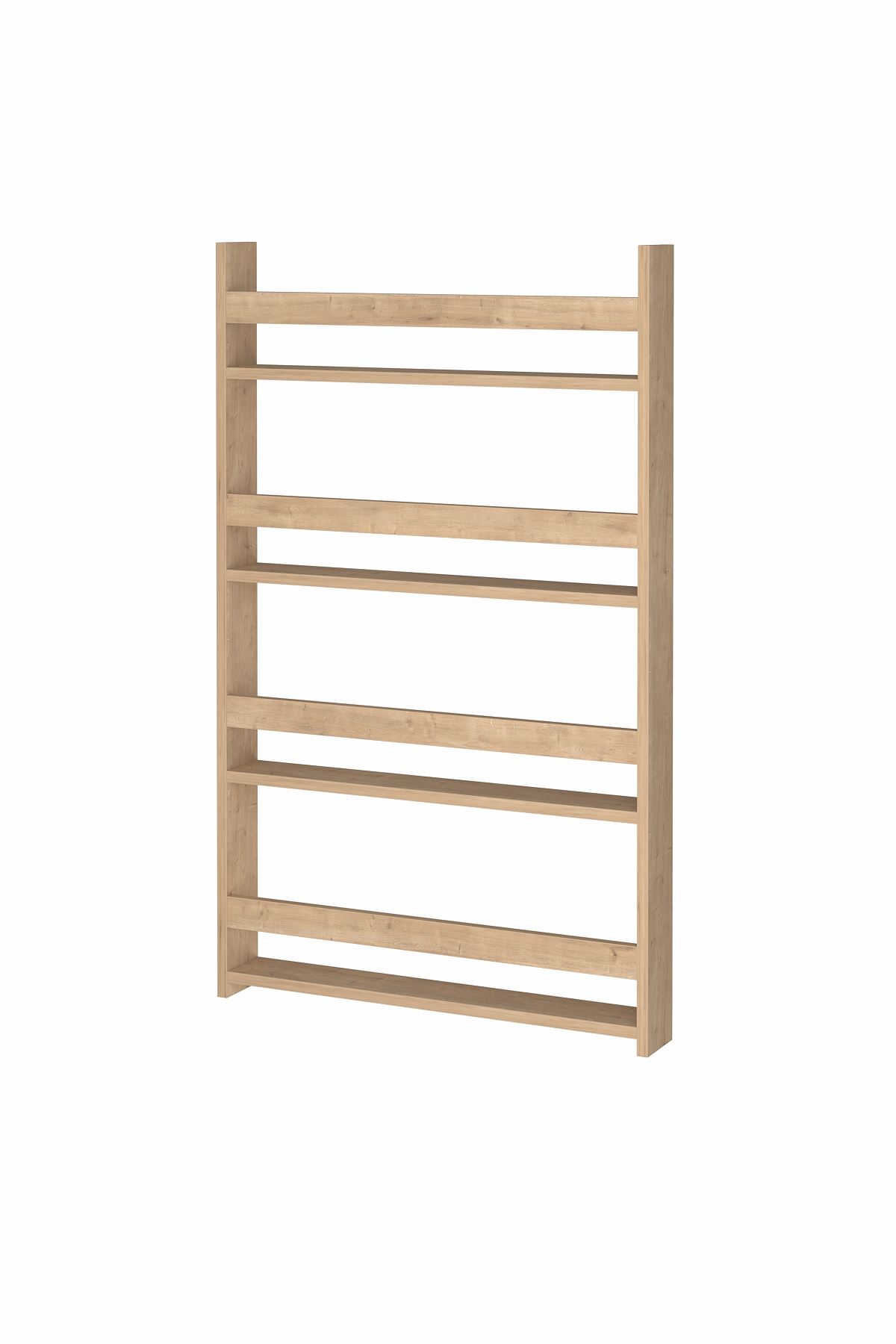  Bofigo 4 Raflı 120 x 74 Cm Montessori Kitaplık Eğitici Çocuk Kitaplığı Safir Meşe