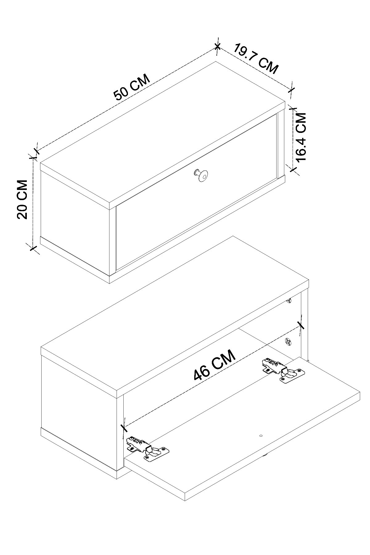 14-05-01 Bofigo Duru Wall-Mounted Console Table WHITE