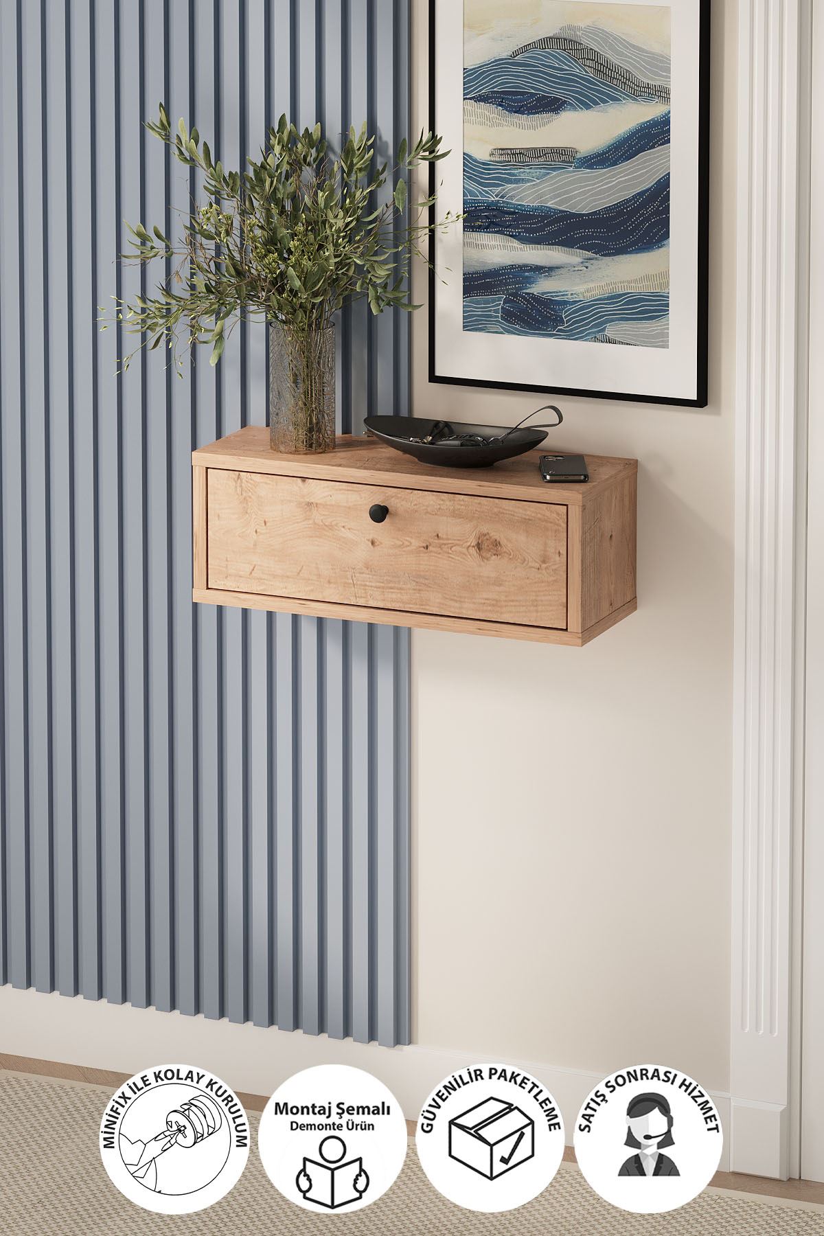 14-05-02 Bofigo Duru Wall-Mounted Console Table PINE