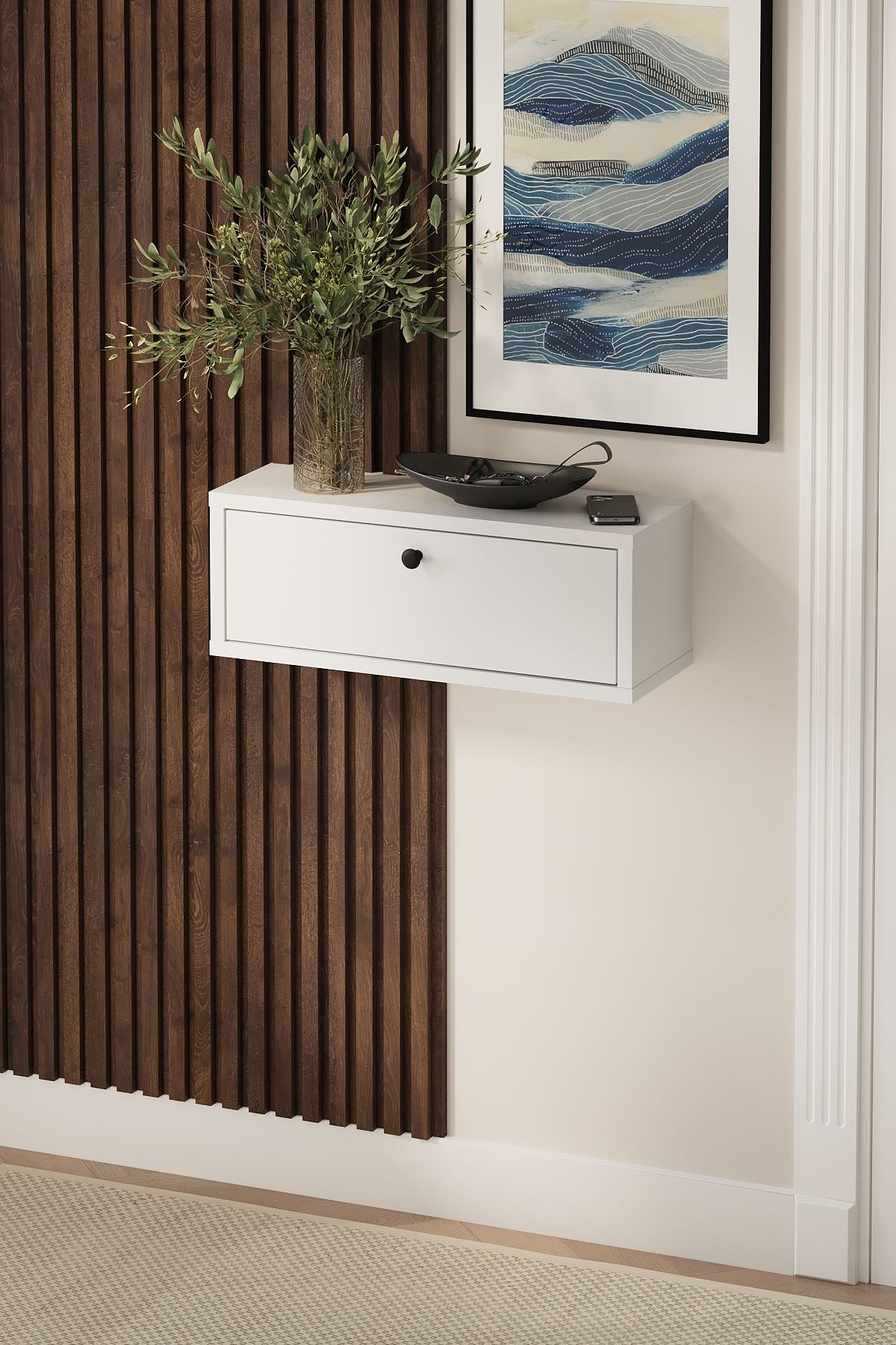 14-05-01 Bofigo Duru Wall-Mounted Console Table WHITE