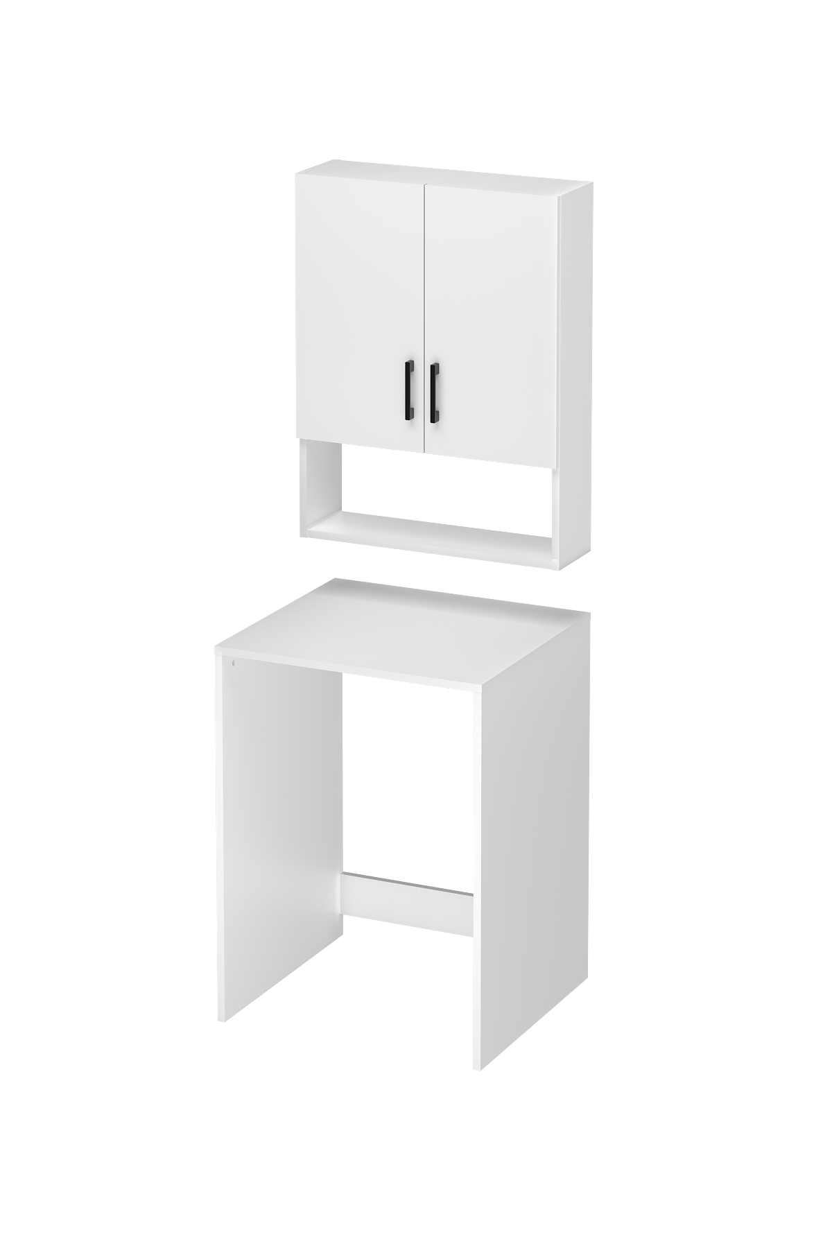 Bofigo Çamaşır Makinası Dolabı Kurutma Makinası Dolabı Banyo Dolabı Deniz Beyaz