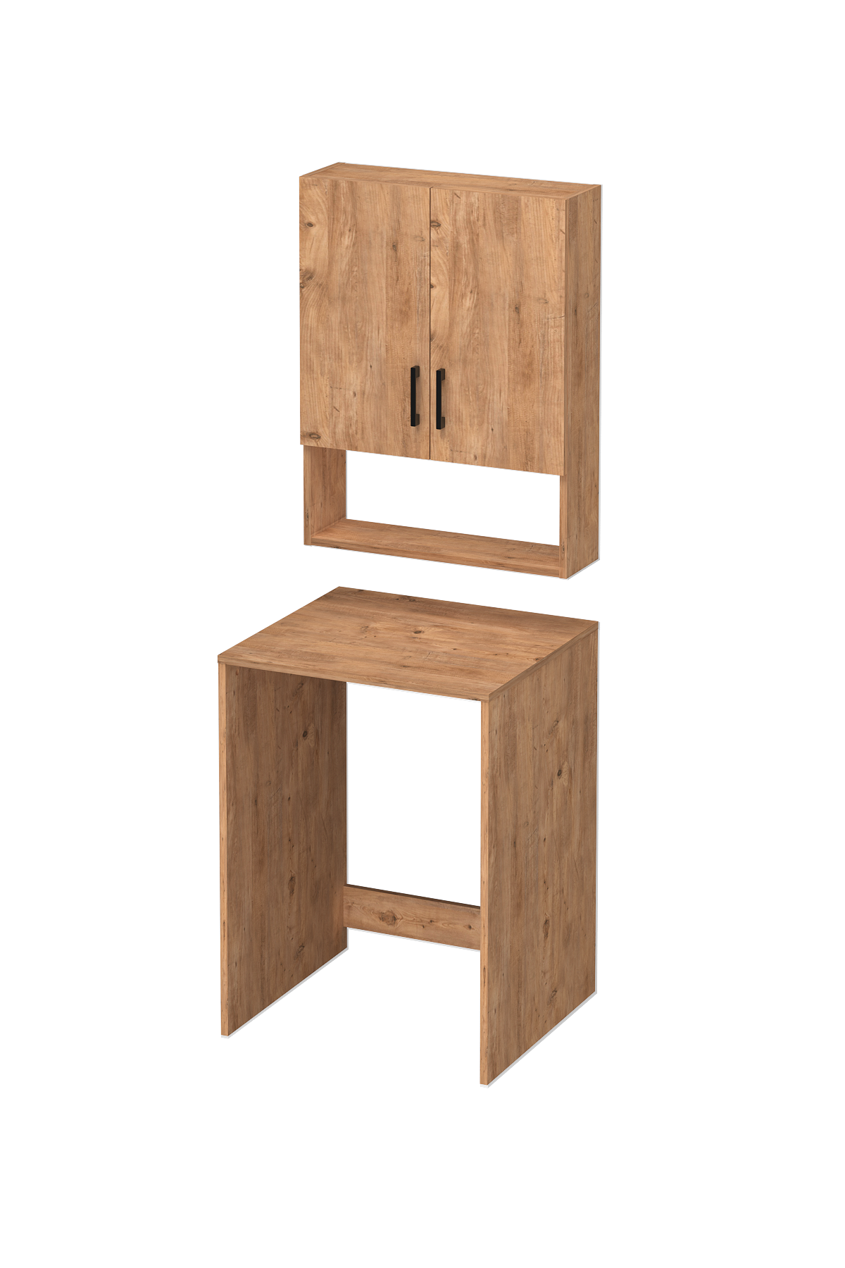 Bofigo Çamaşır Makinası Dolabı Kurutma Makinası Dolabı Banyo Dolabı Deniz Çam