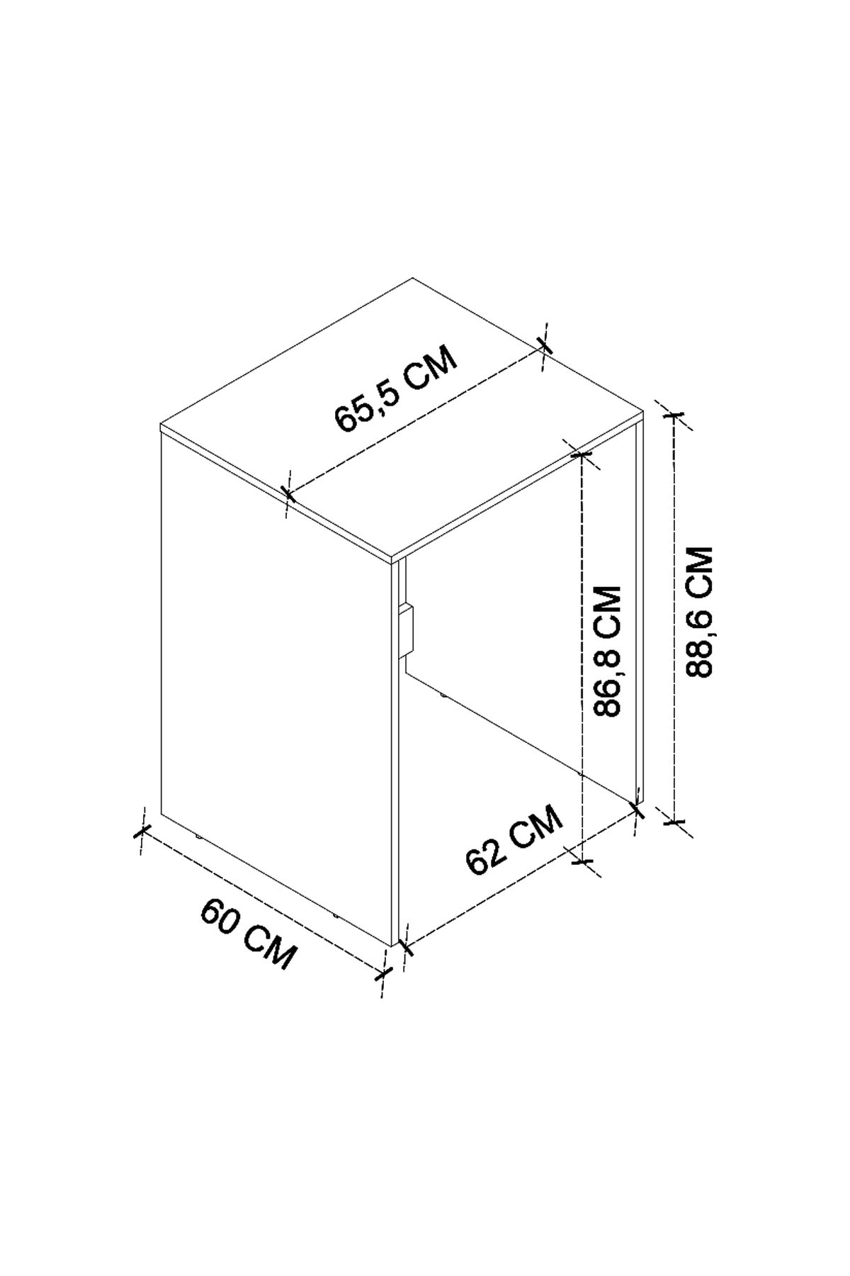 12-65-02 Pınar Washing Machine Cabinet PINE