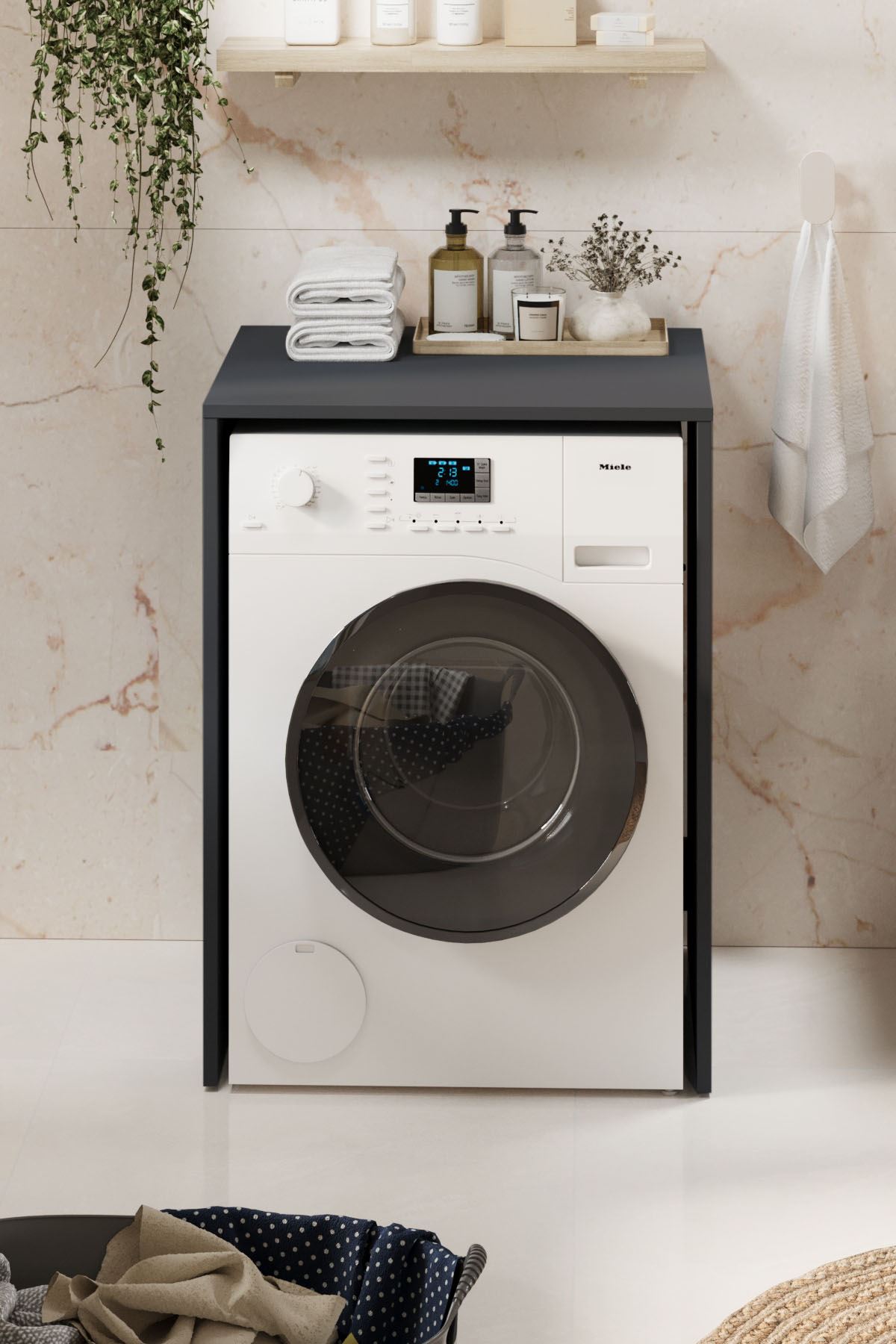 12-65-08 Pınar Washing Machine Cabinet ANTHRACITE