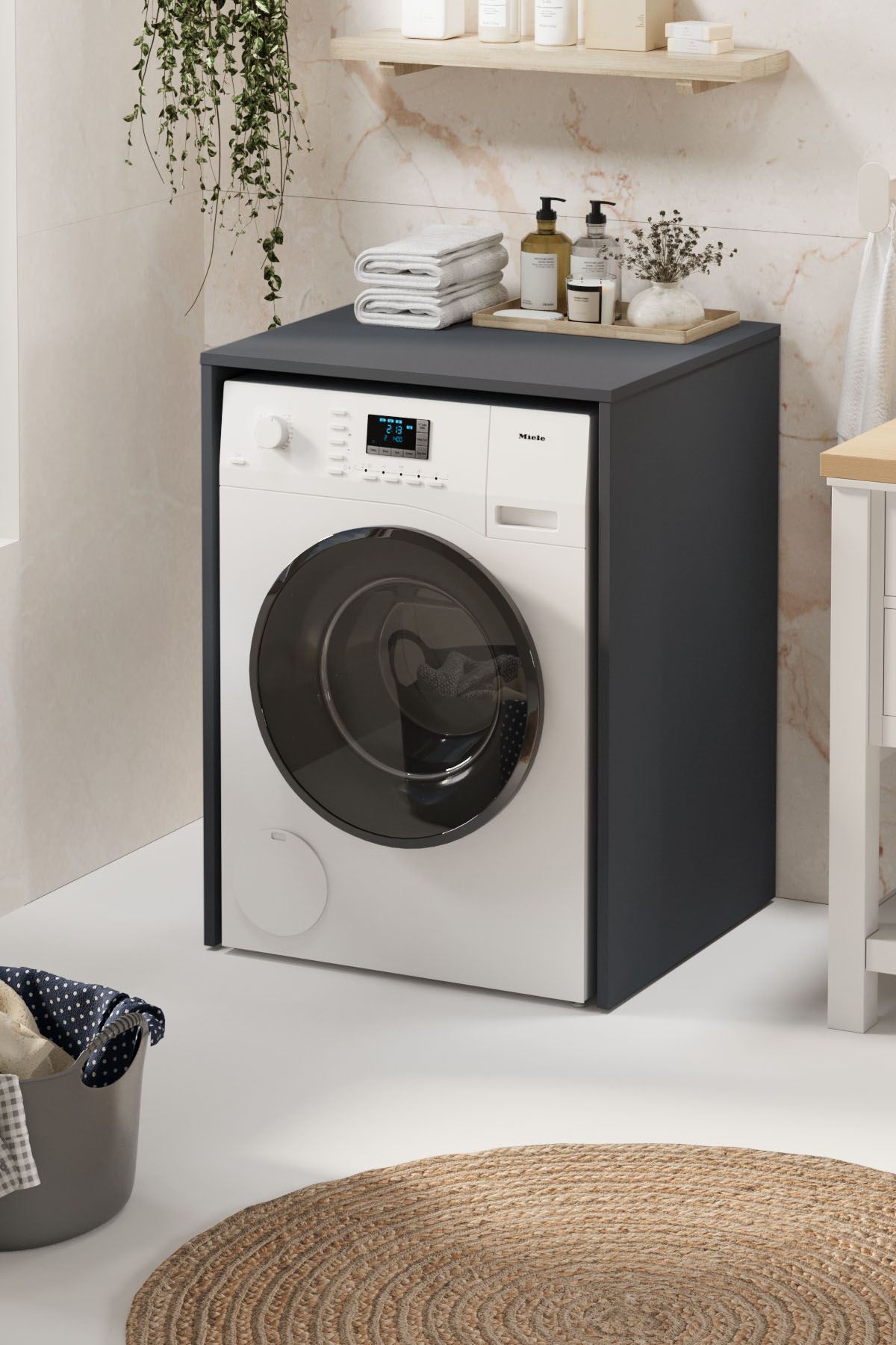 12-65-08 Pınar Washing Machine Cabinet ANTHRACITE